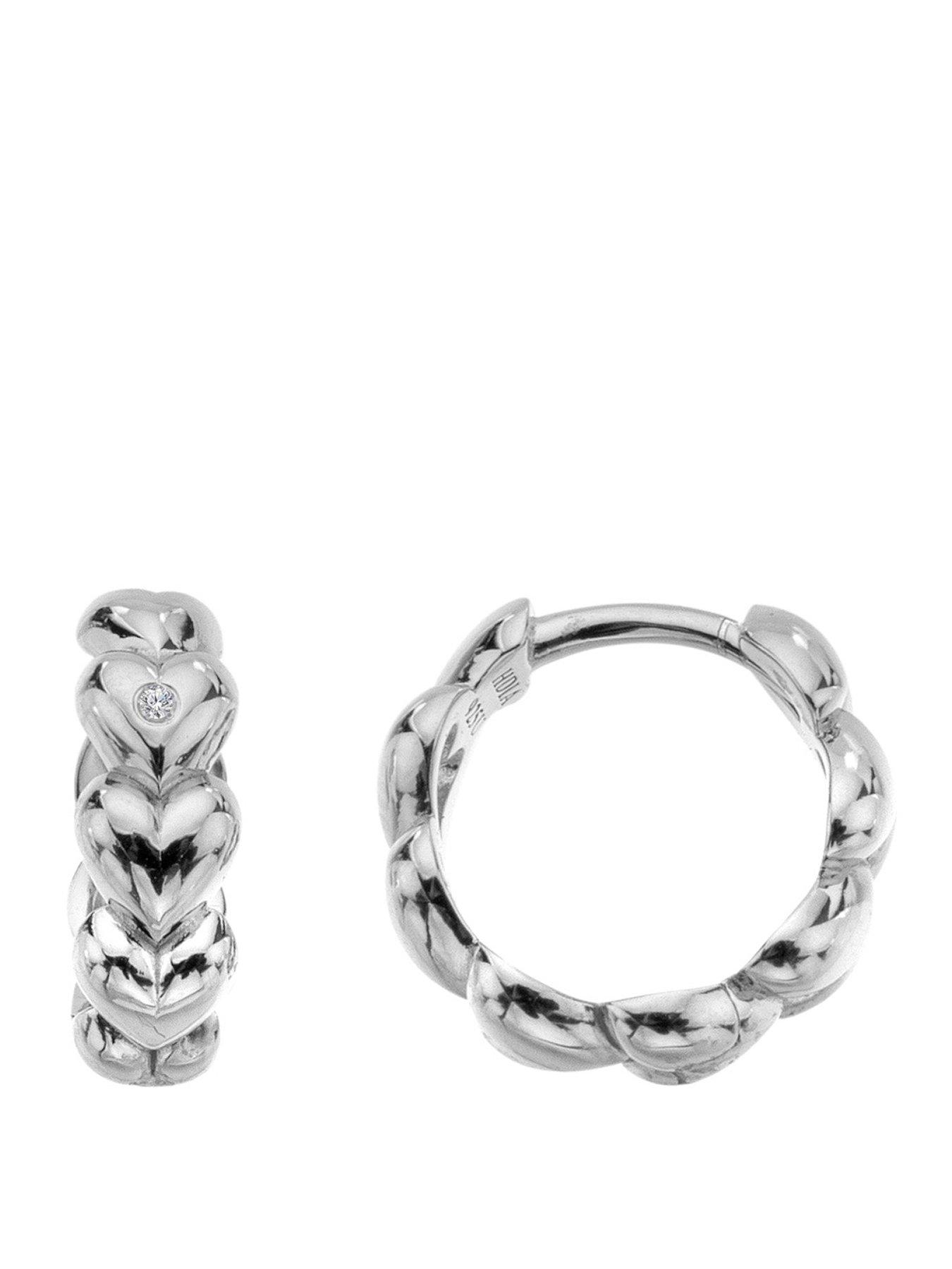 Hot Diamonds Serenity Heart Earrings, One Colour, Women