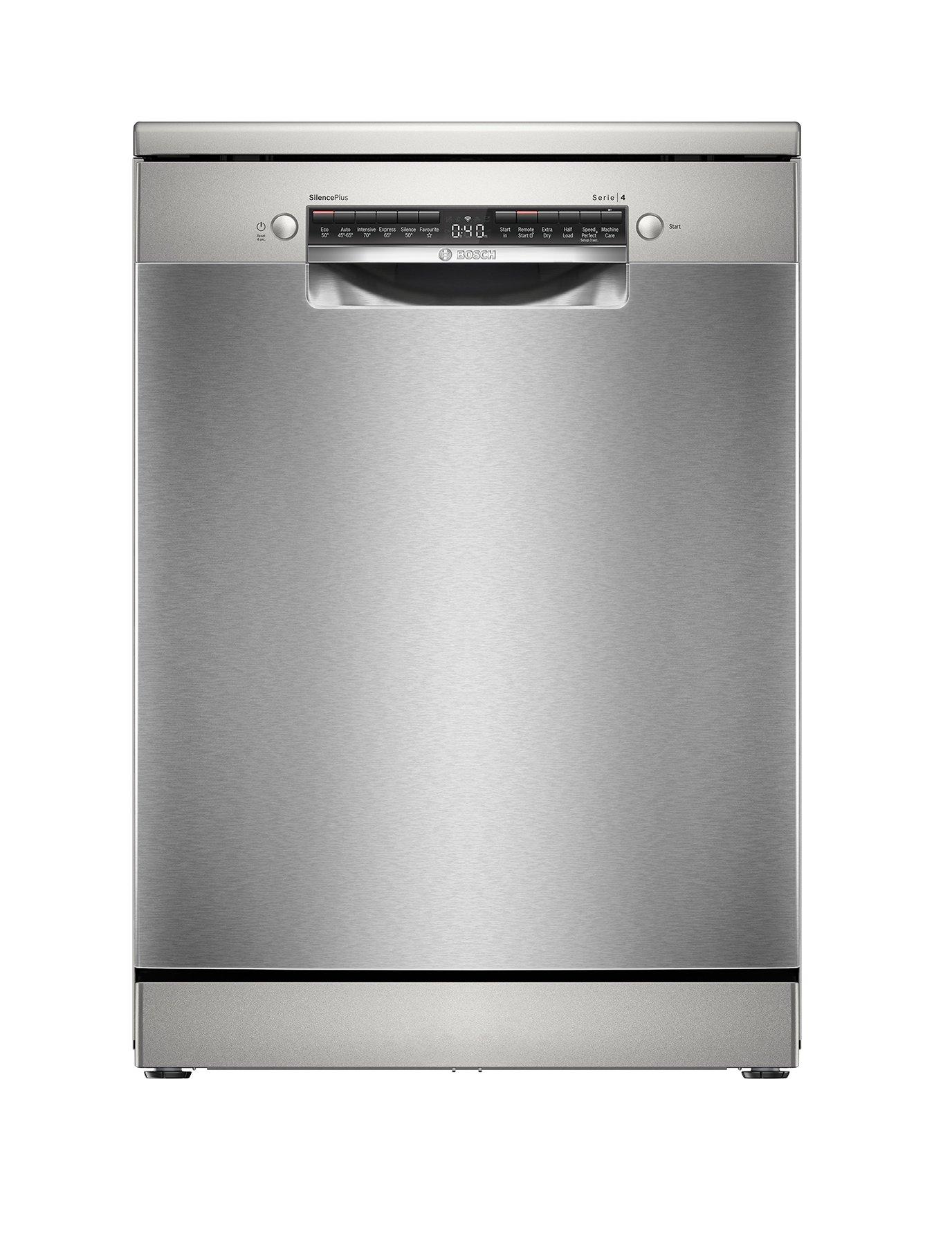 Bosch Series 4 60cm Wide, Full-size Dishwasher SMS4EKI06G with SpeedPerfect - Silver