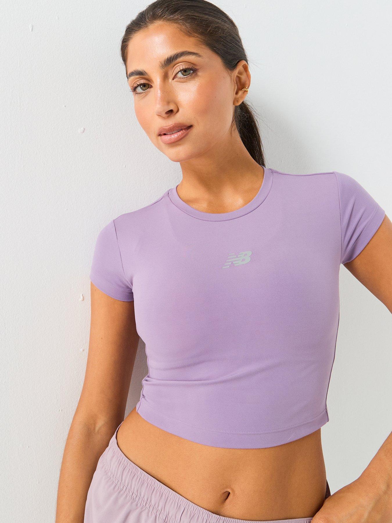 Image 1 of 5 of New Balance Womens Training Harmony Fitted T-Shirt - Purple