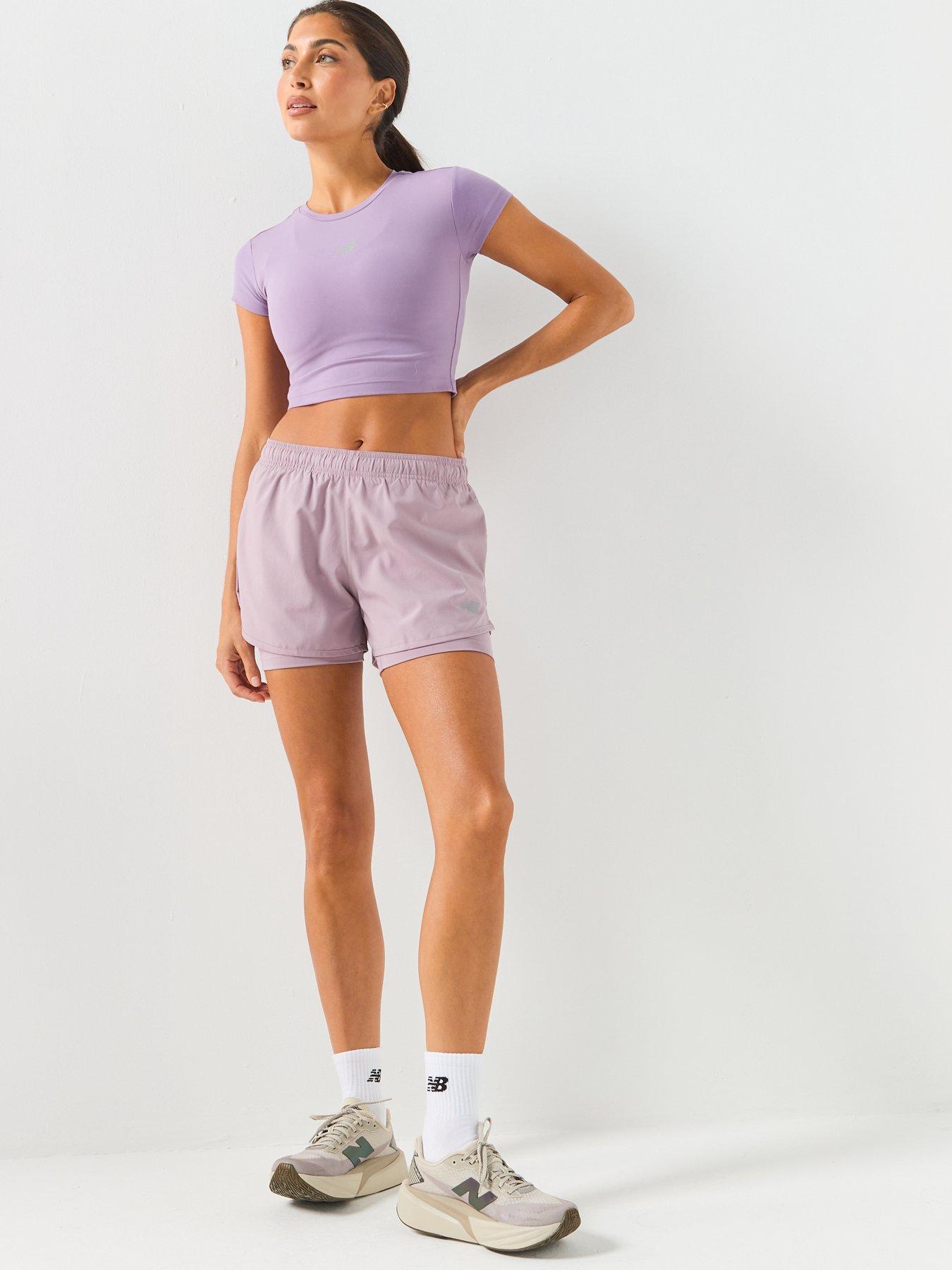 Image 3 of 5 of New Balance Womens Training Harmony Fitted T-Shirt - Purple