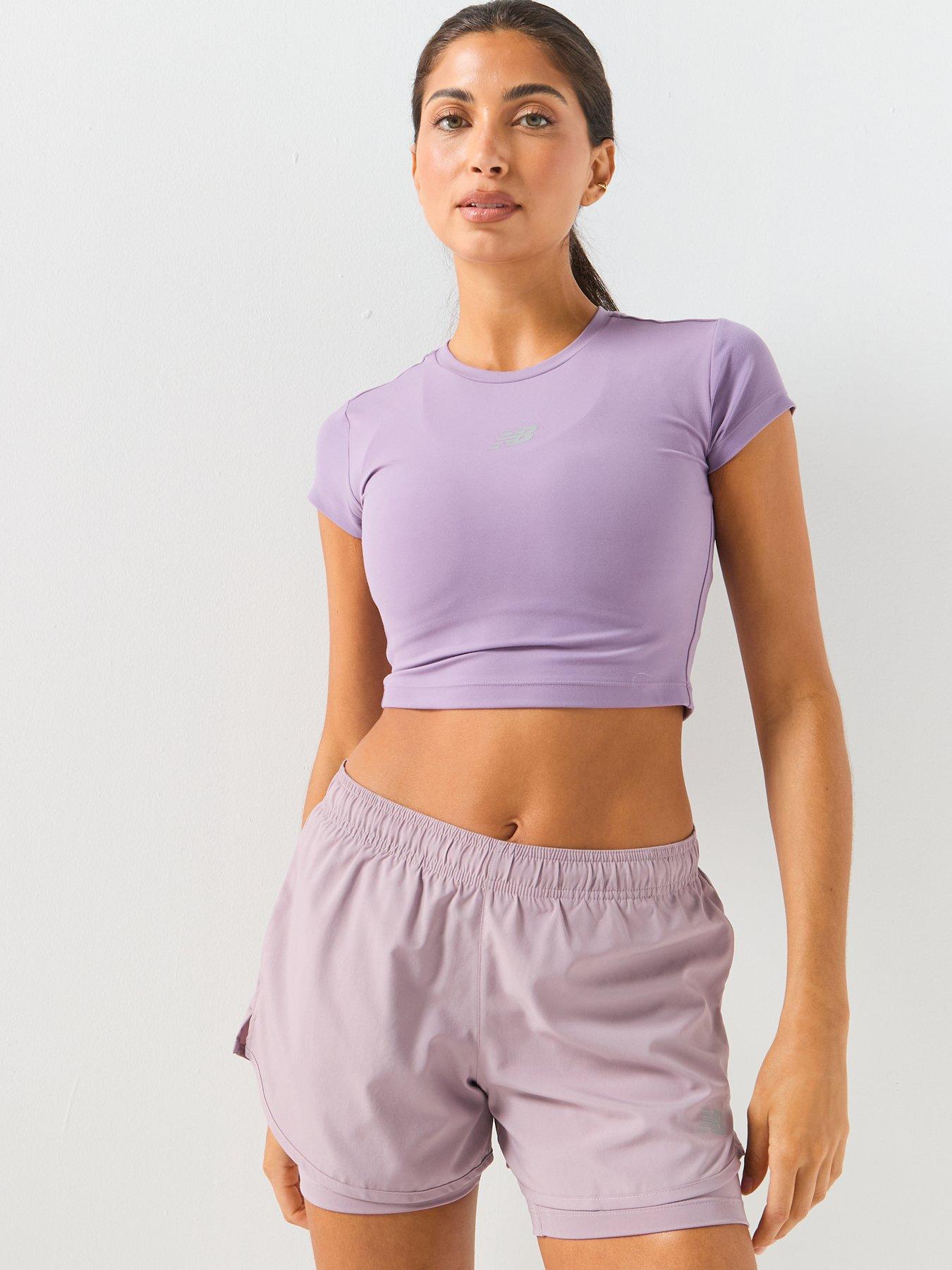 Image 5 of 5 of New Balance Womens Training Harmony Fitted T-Shirt - Purple