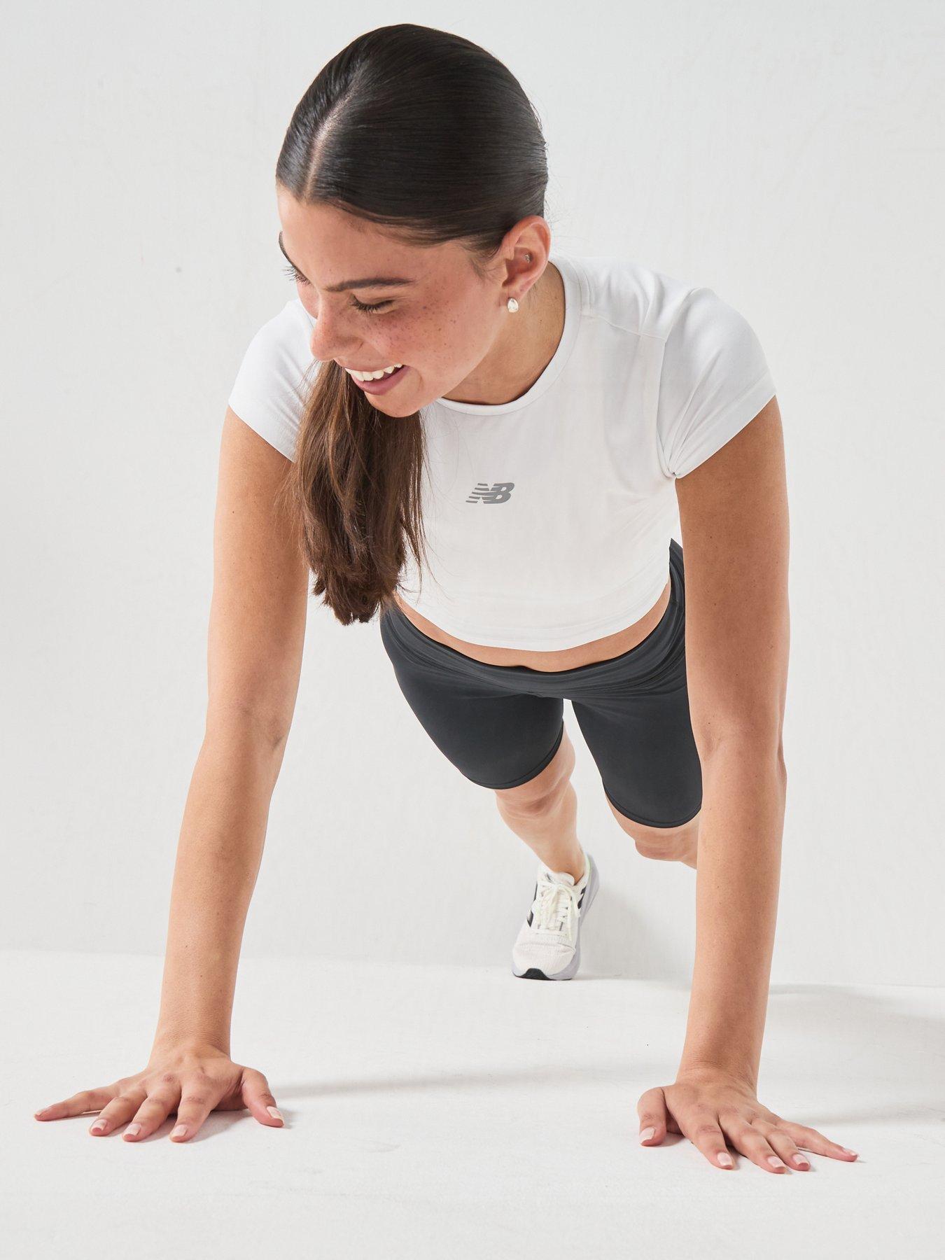 Image 5 of 5 of New Balance Womens Training Harmony Fitted T-Shirt - White