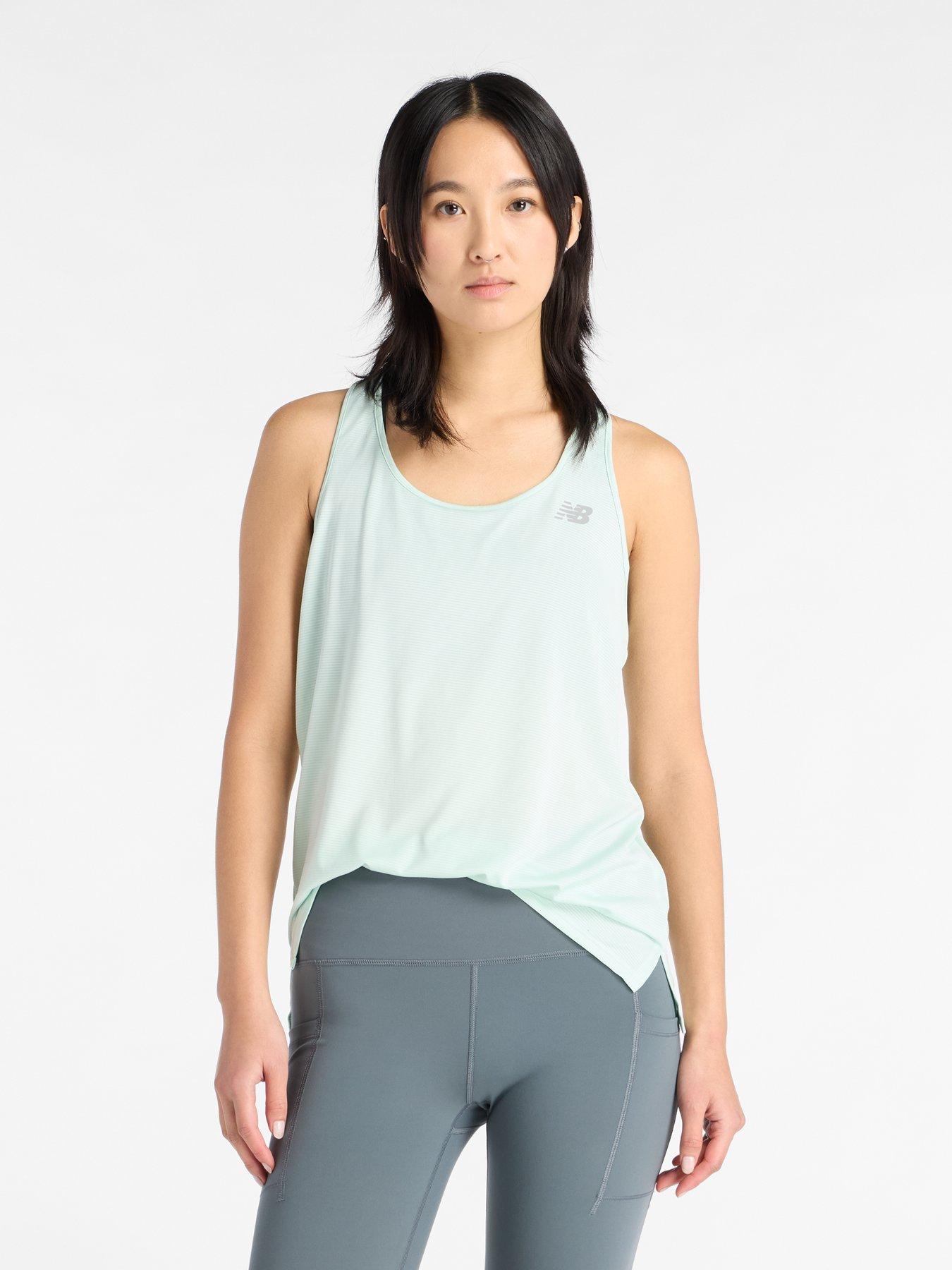 New Balance Womens Running Sport Essentials Tank, Green, Size L, Women