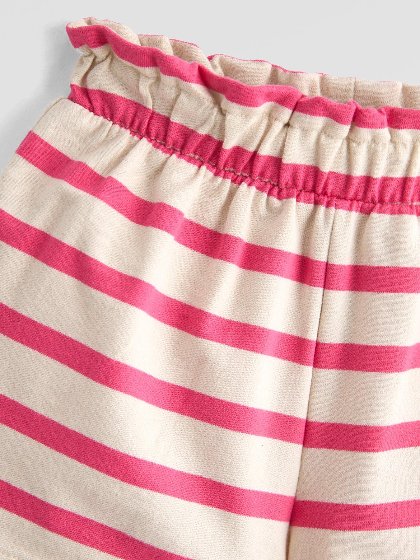 Image 3 of 5 of The Very Collection Girls Striped Pocket Heart Shorts - Pink