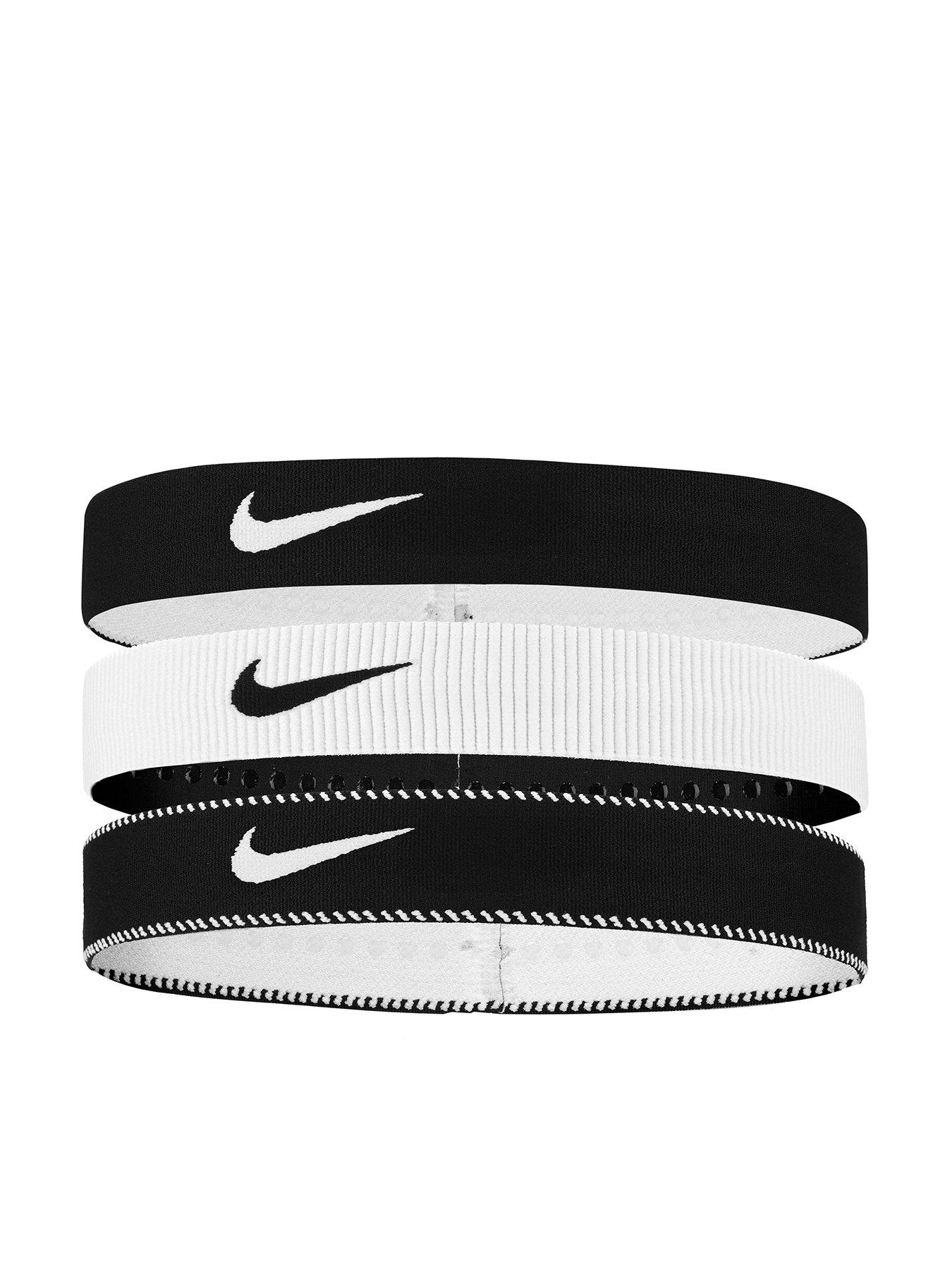 Nike Womens Training Classic Wide Headbands 3 Pack - Black/White