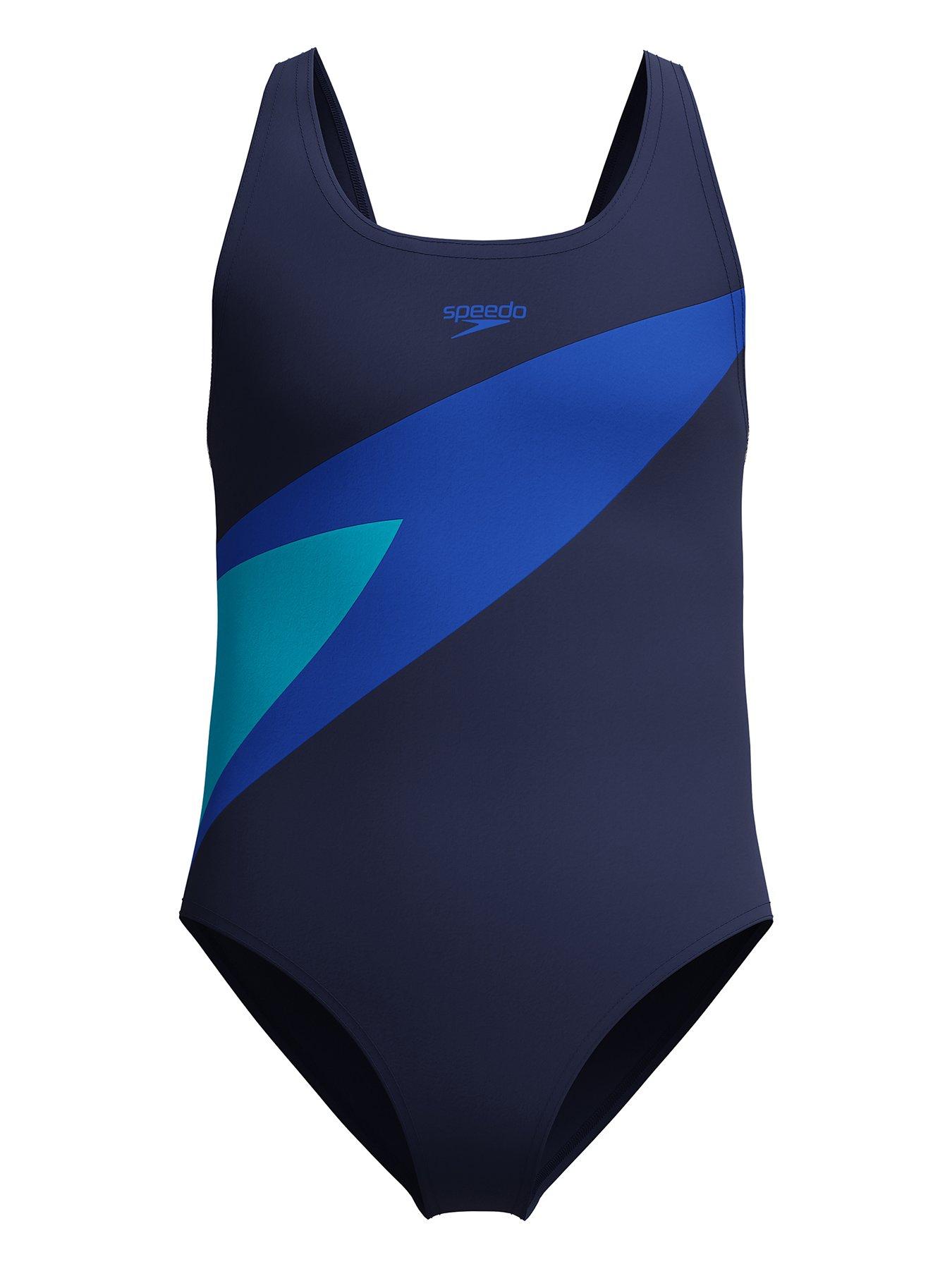 Speedo Girls Hyperboom Butterfly Back One Piece - Blue