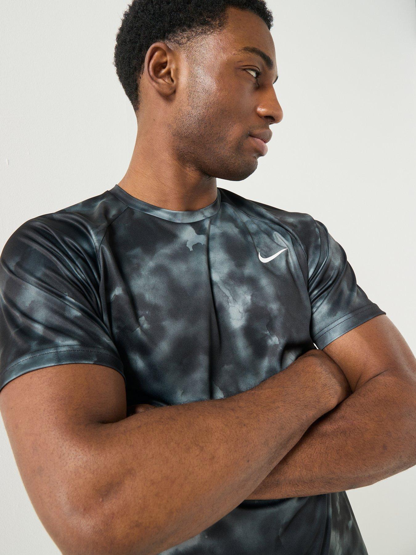 Image 4 of 6 of Nike Mens Short Sleeve Hydroguard T Shirt - Black
