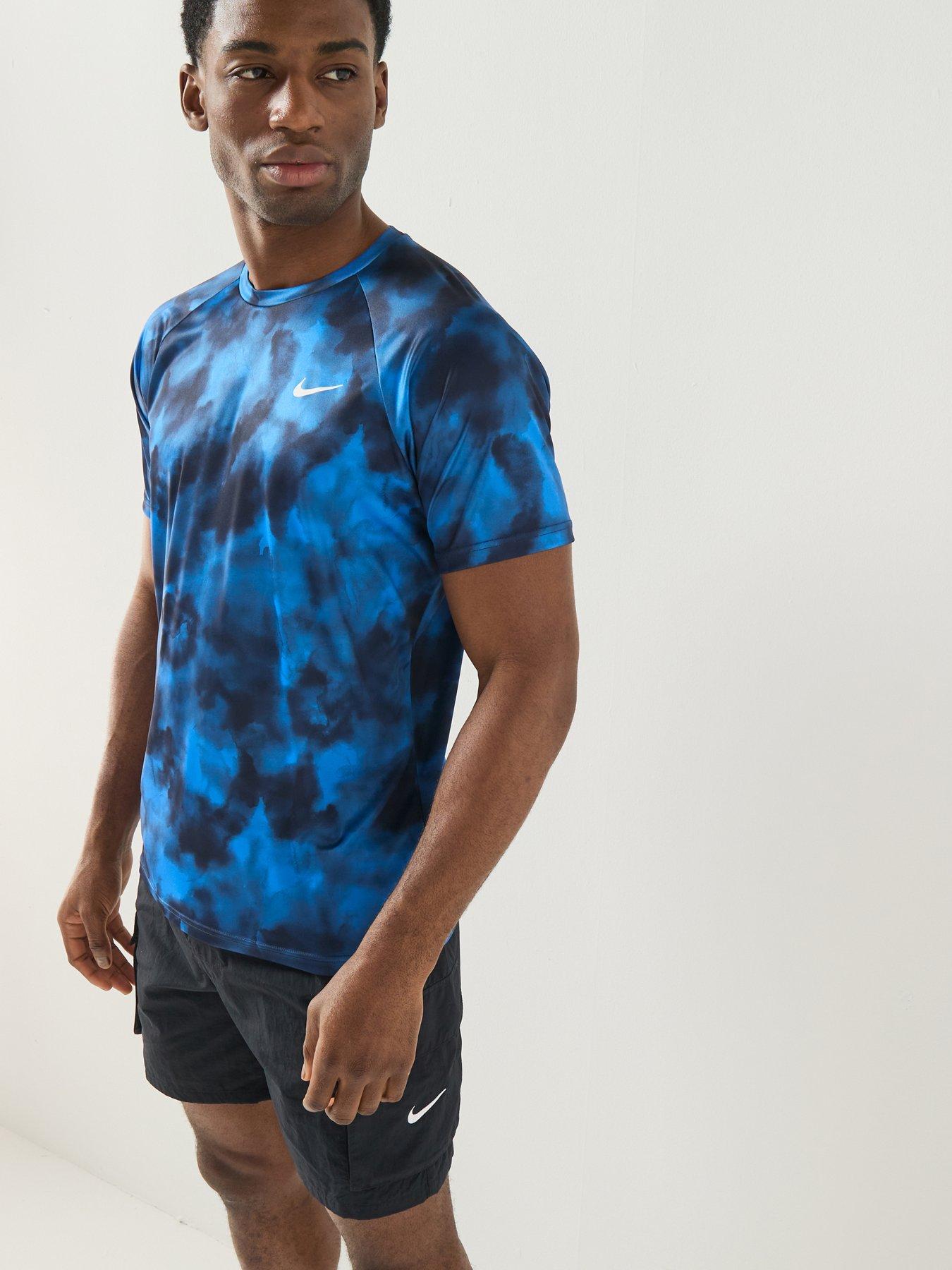 Nike Mens Short Sleeve Hydroguard T Shirt, Blue, Size L, Men