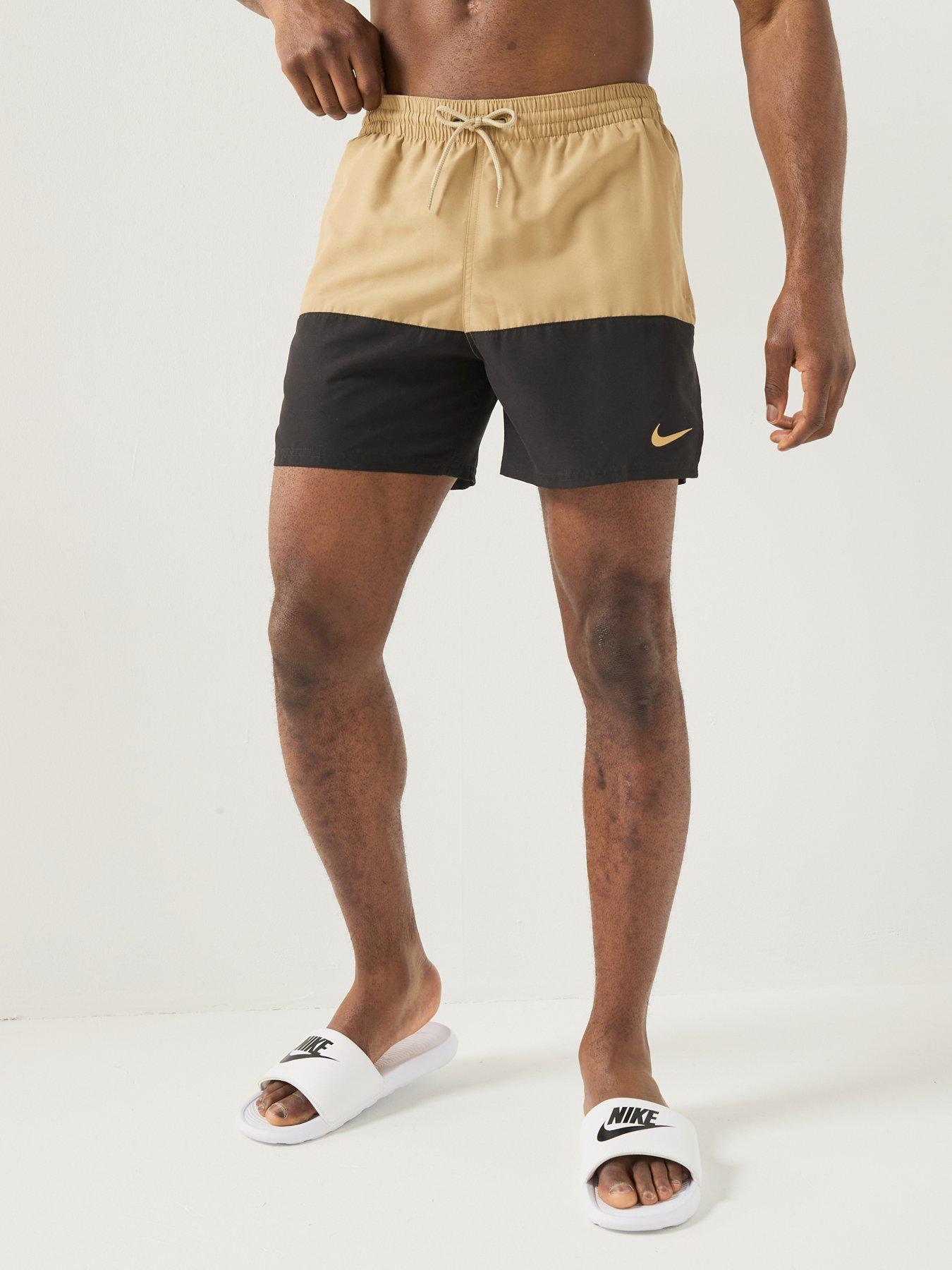 Nike Mens 5Inch Volley Swim Short, Beige, Size L, Men
