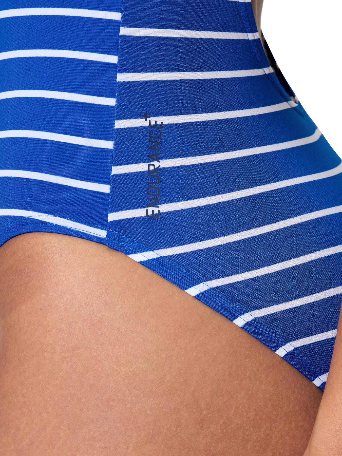 Image 4 of 4 of Speedo Womens Endurance Print Medalist One Piece - Blue
