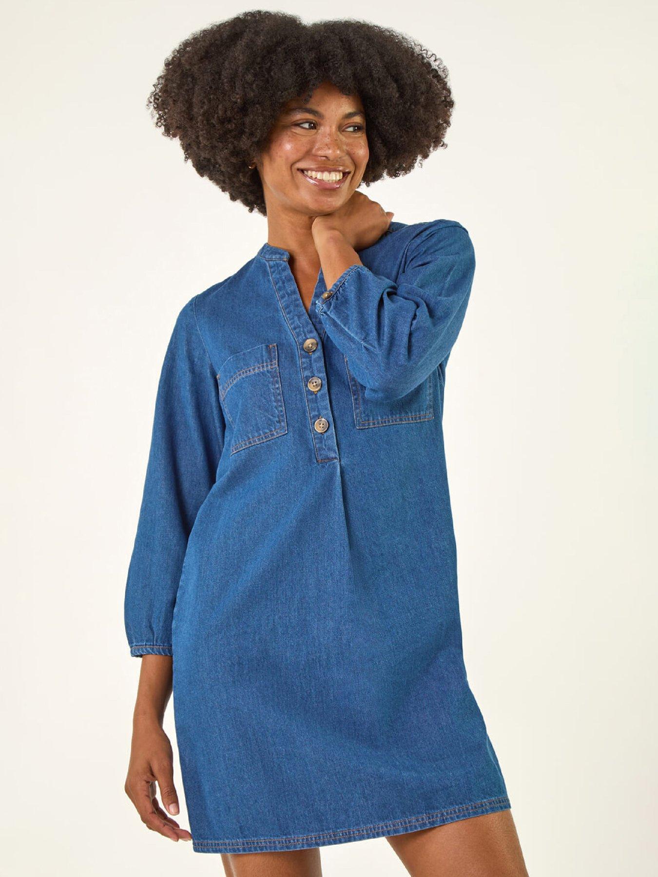 sachin and babi light blue dress Denim Dresses Are Your New Off-Duty Wardrobe Essential