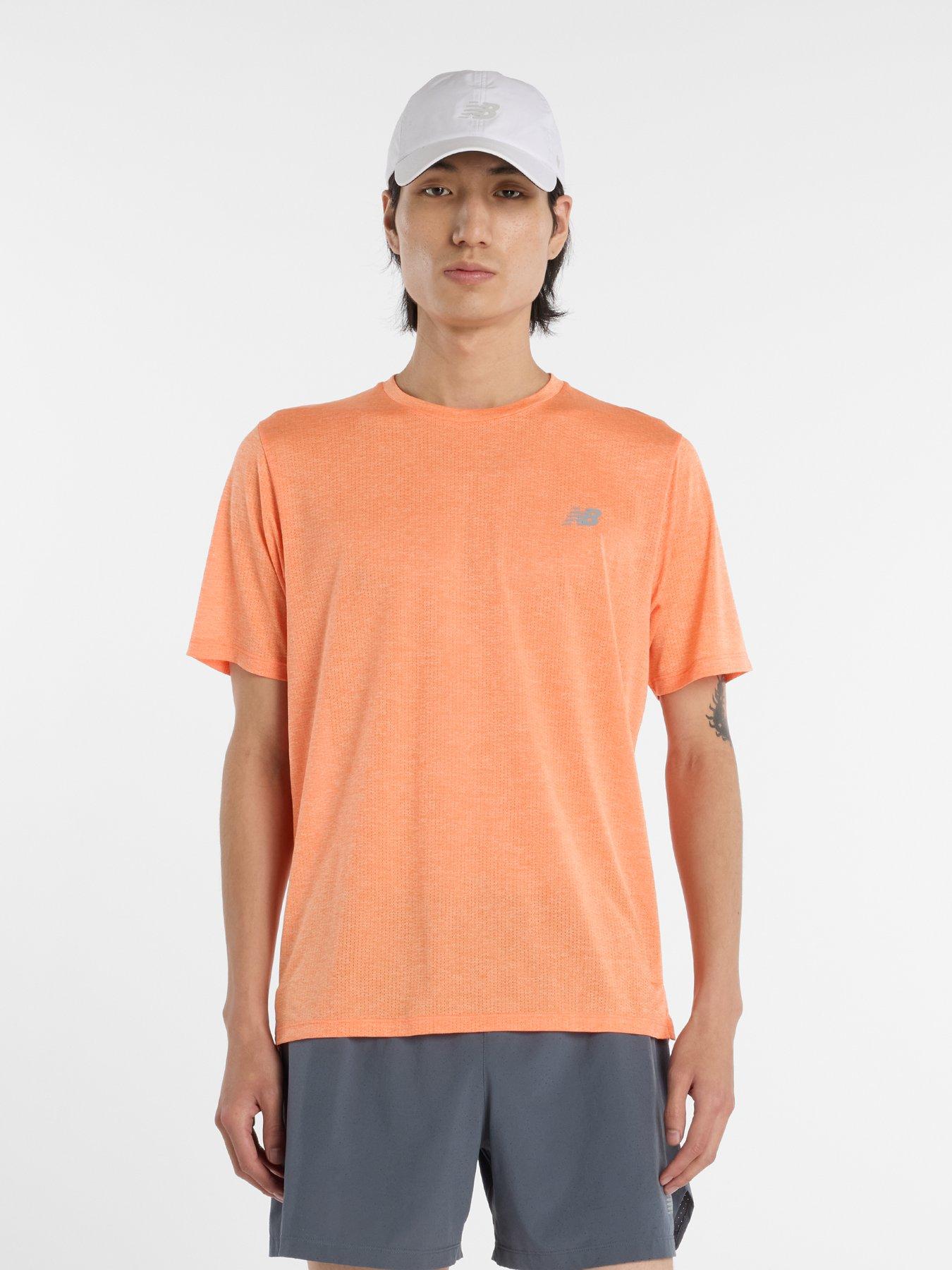 New Balance Mens Running Athletics T-Shirt, Orange, Size M, Men