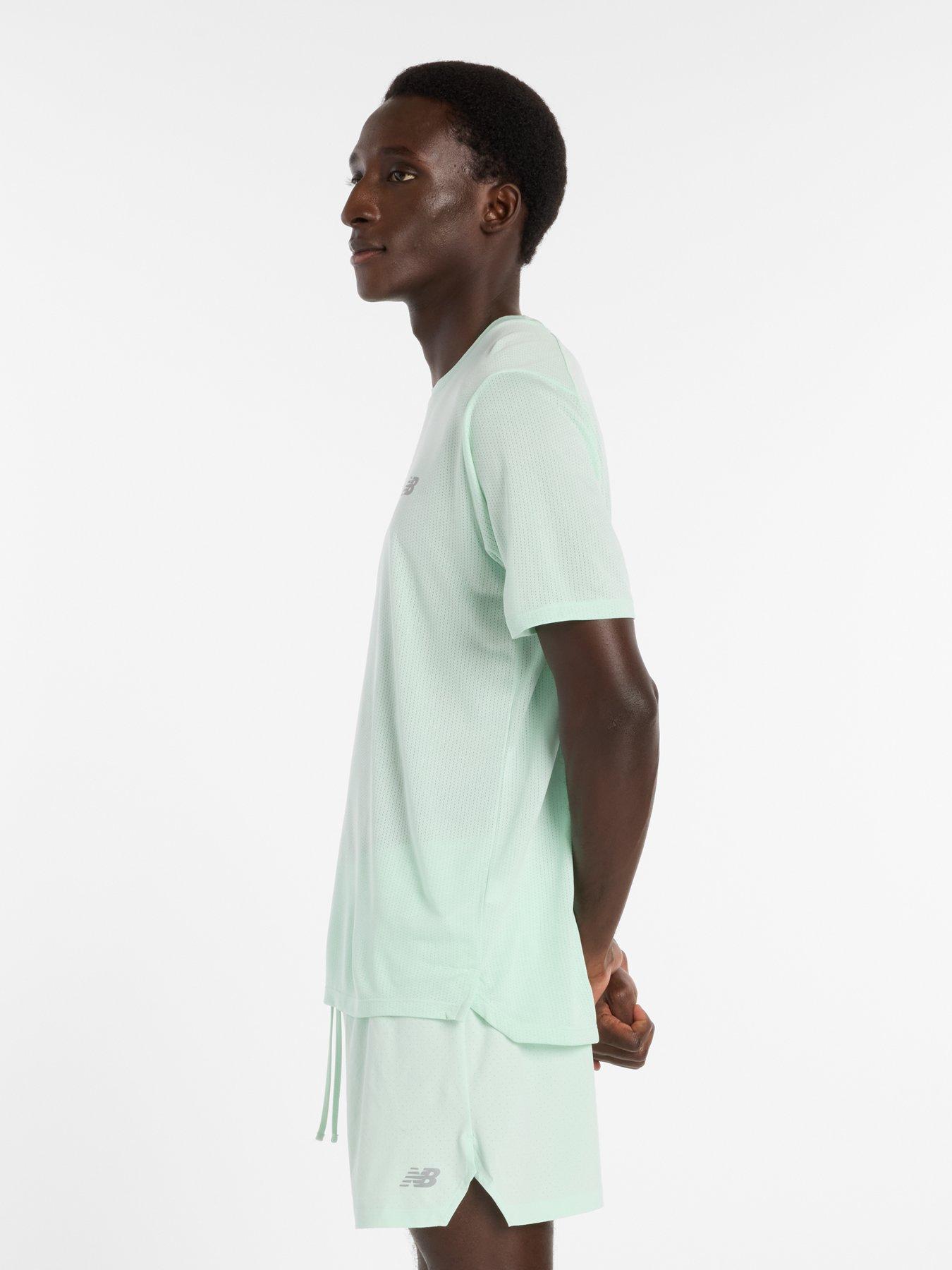 Image 3 of 5 of New Balance Mens Running Athletics T-Shirt - Green