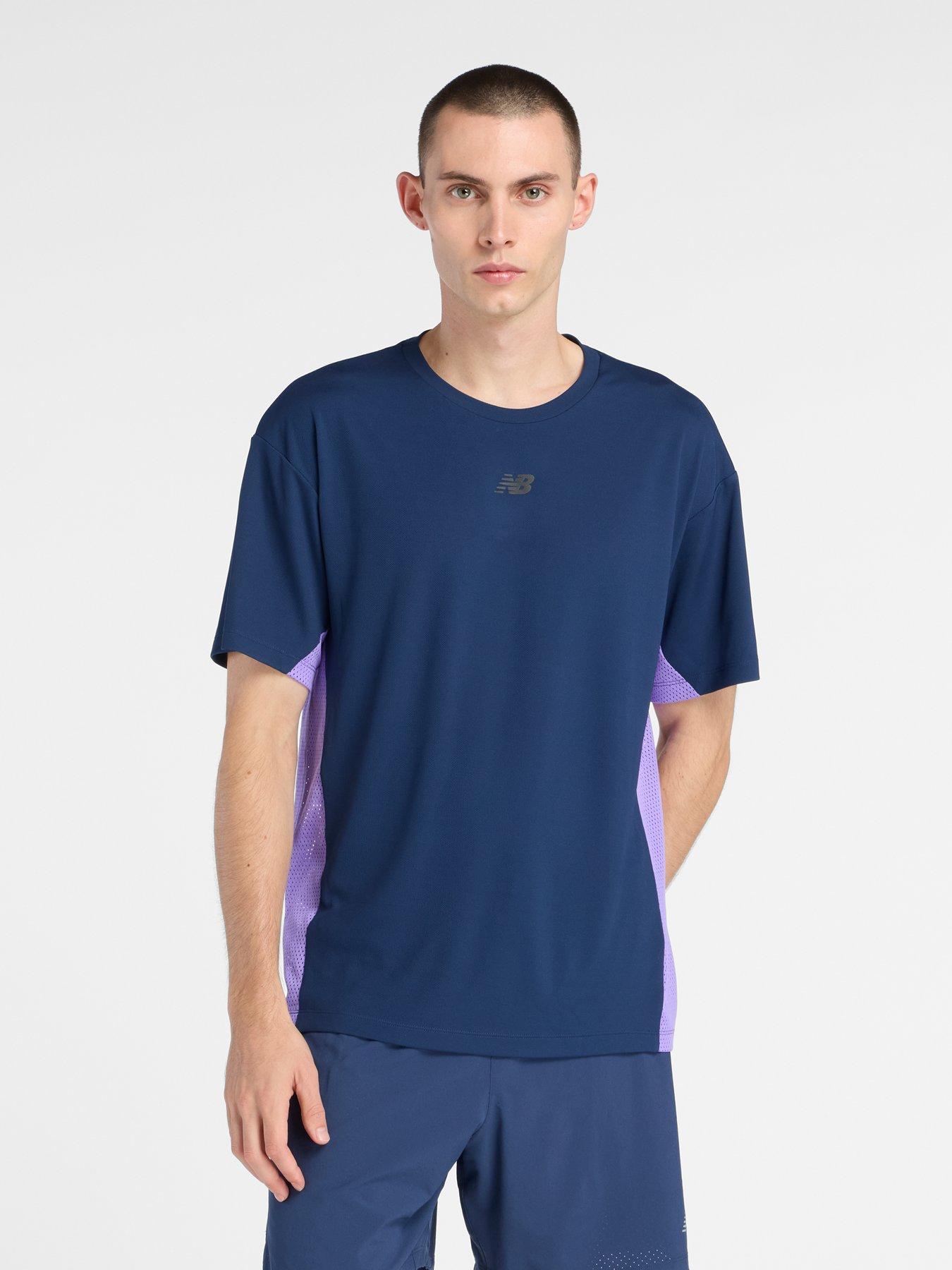 New Balance Mens Running Fast Days T-Shirt - Navy