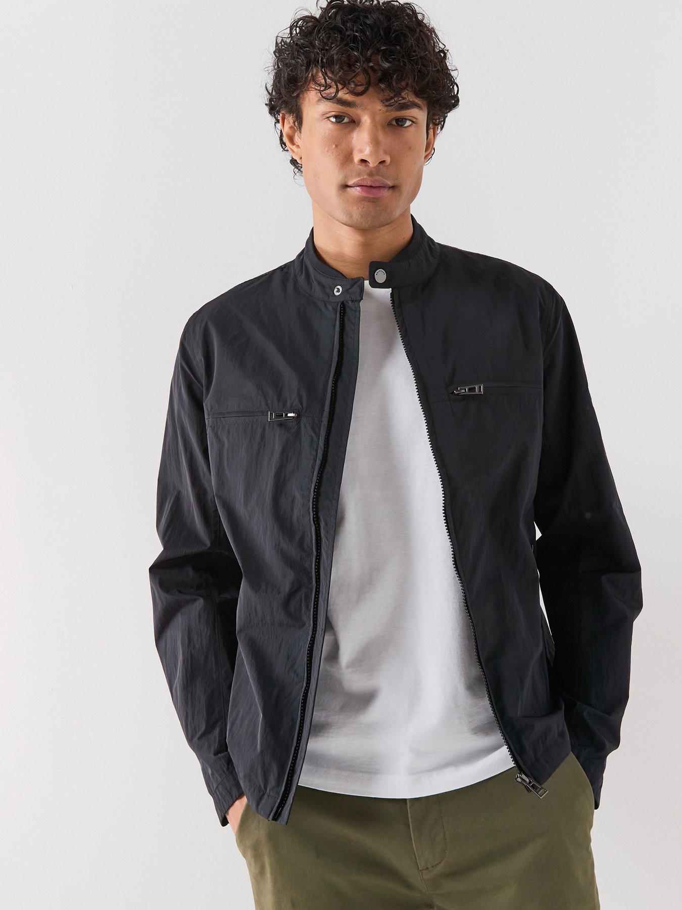 Image 1 of 6 of Belstaff Belstaff Grid Nylon Moto Biker Jacket - Black