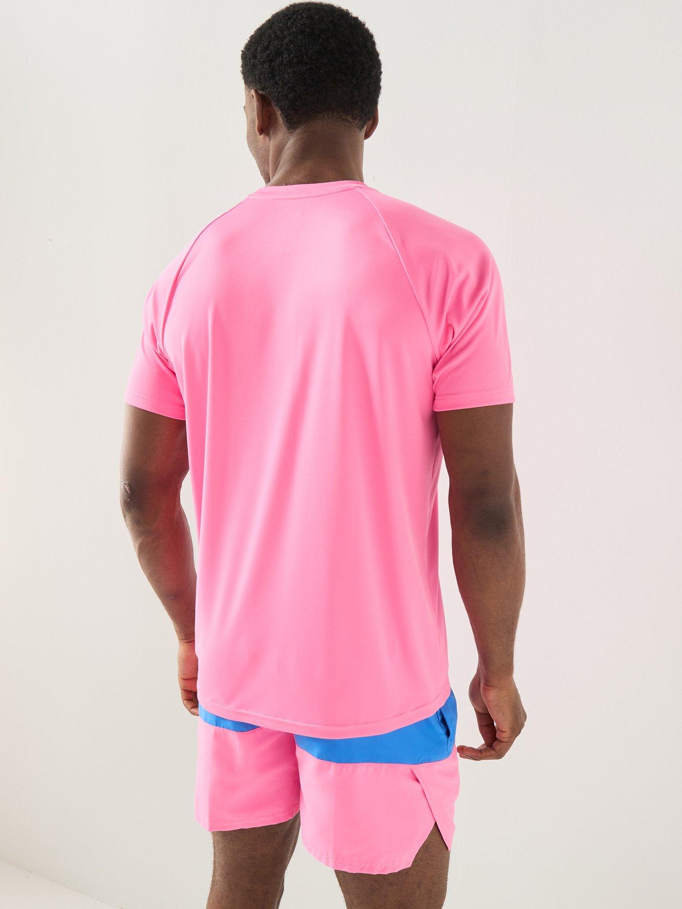 Image 2 of 5 of Nike Mens Short Sleeve Hydroguard T Shirt - Pink