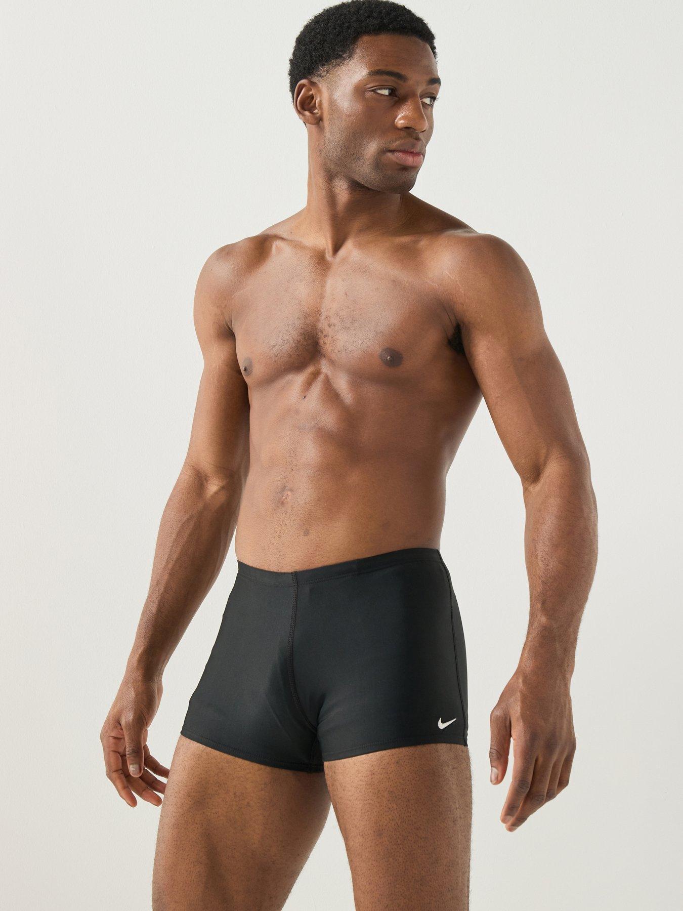 Image 1 of 6 of Nike Mens Square Leg Swim Short- Black
