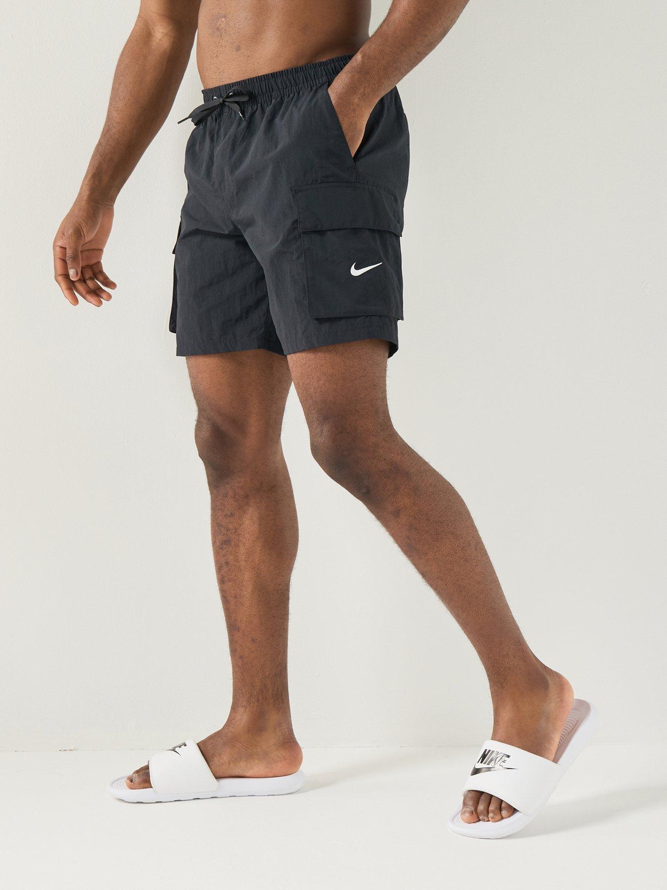 Image 1 of 6 of Nike Mens 7Inch Full Lined Cargo Swim Shorts - Black