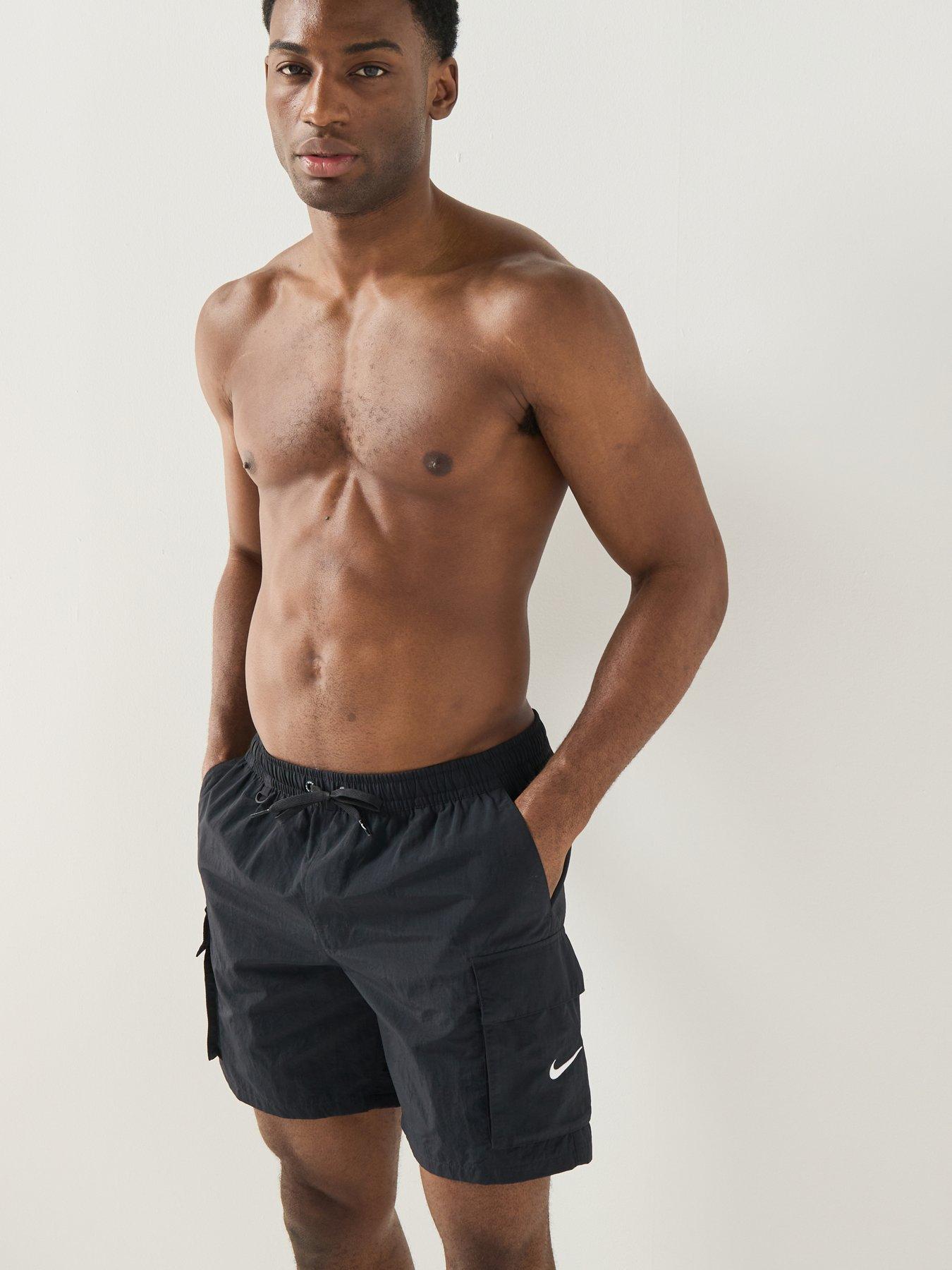 Image 5 of 6 of Nike Mens 7Inch Full Lined Cargo Swim Shorts - Black