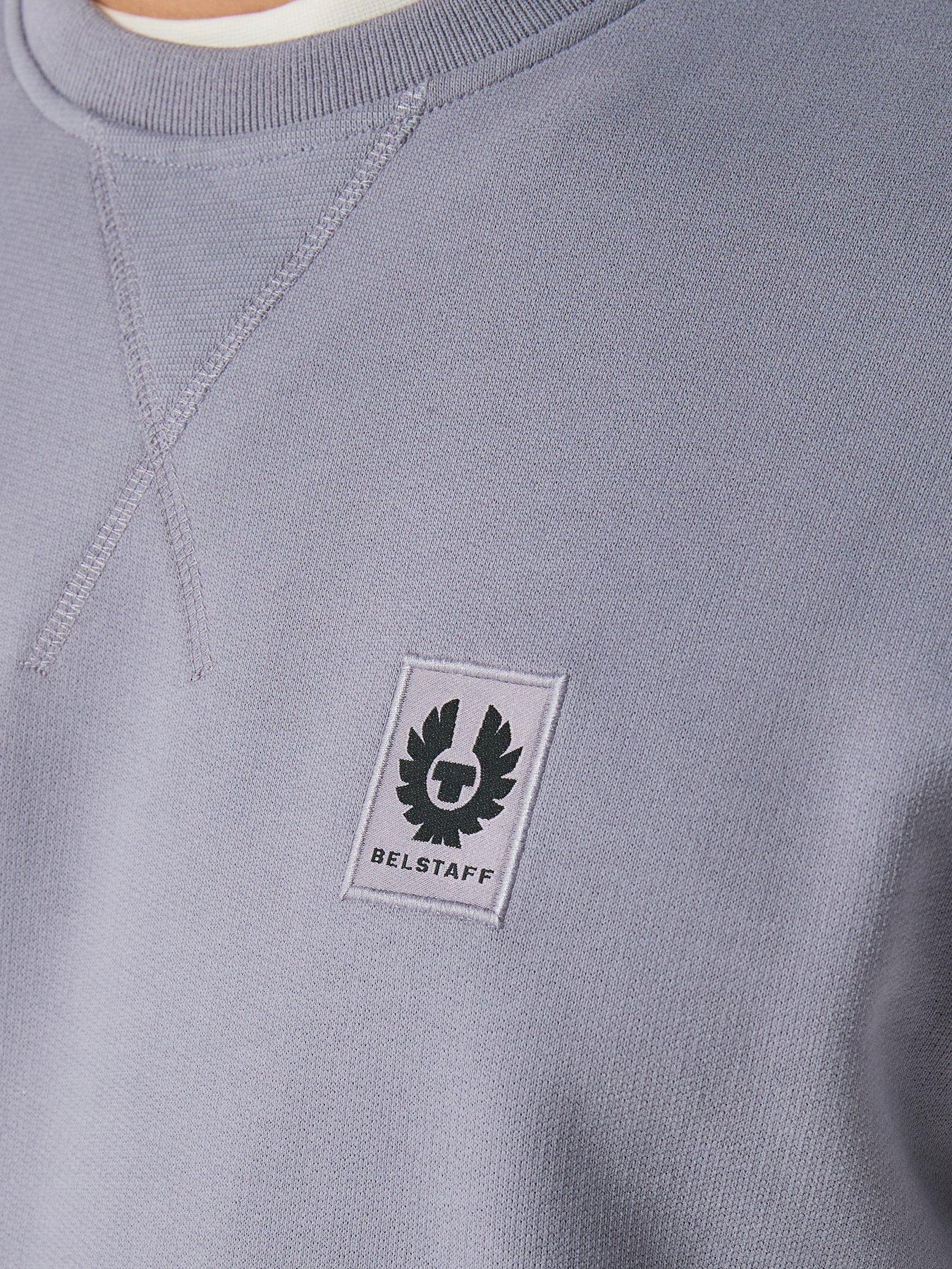 Image 5 of 5 of Belstaff Left Chest Patch Logo Crew Sweatshirt - Grey