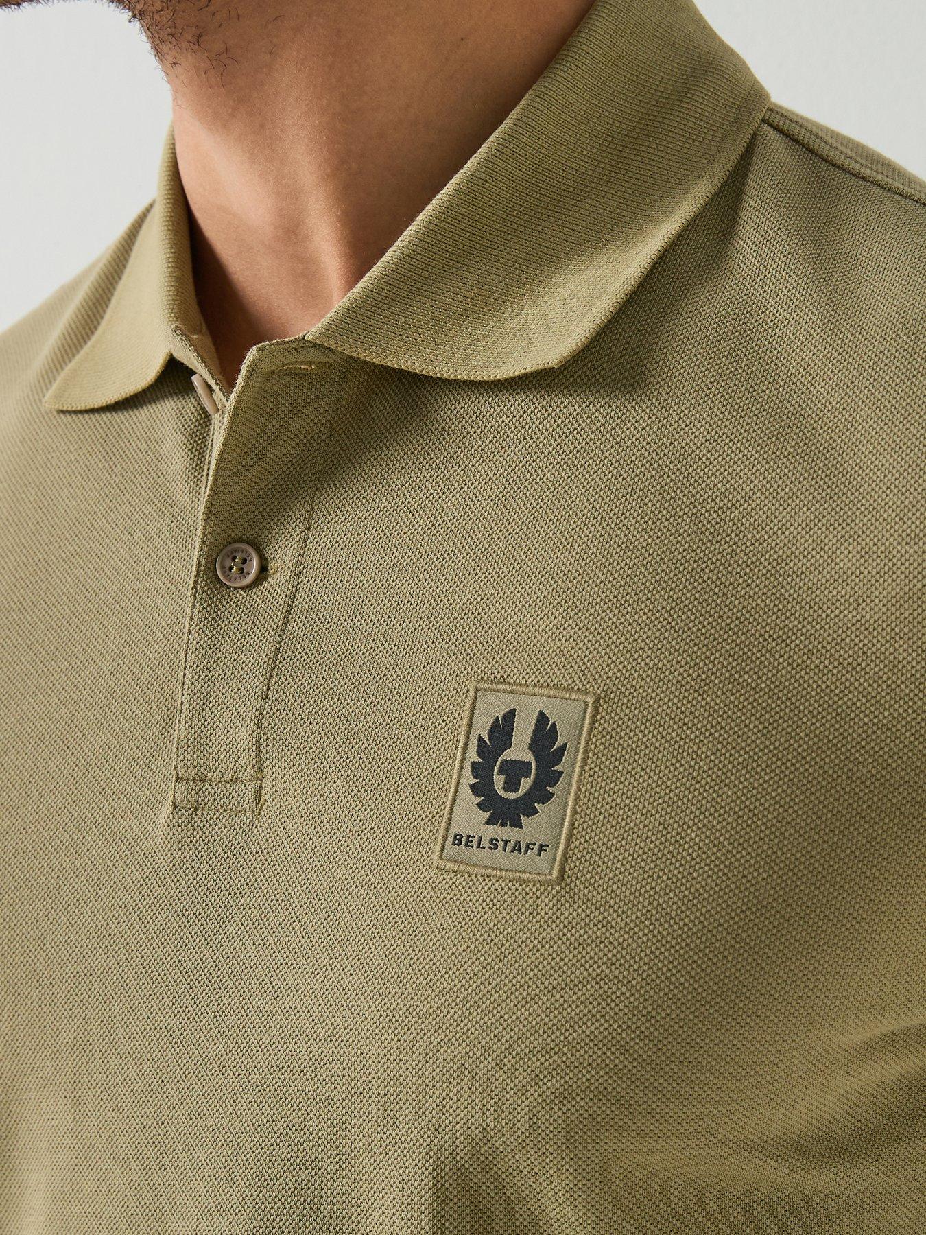 Image 5 of 5 of Belstaff Left Chest Patch Logo Polo Shirt - Light Khaki