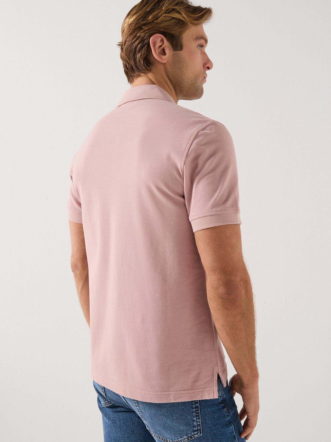 Image 2 of 4 of Belstaff Left Chest Patch Logo Regular Fit Polo Shirt - Pink