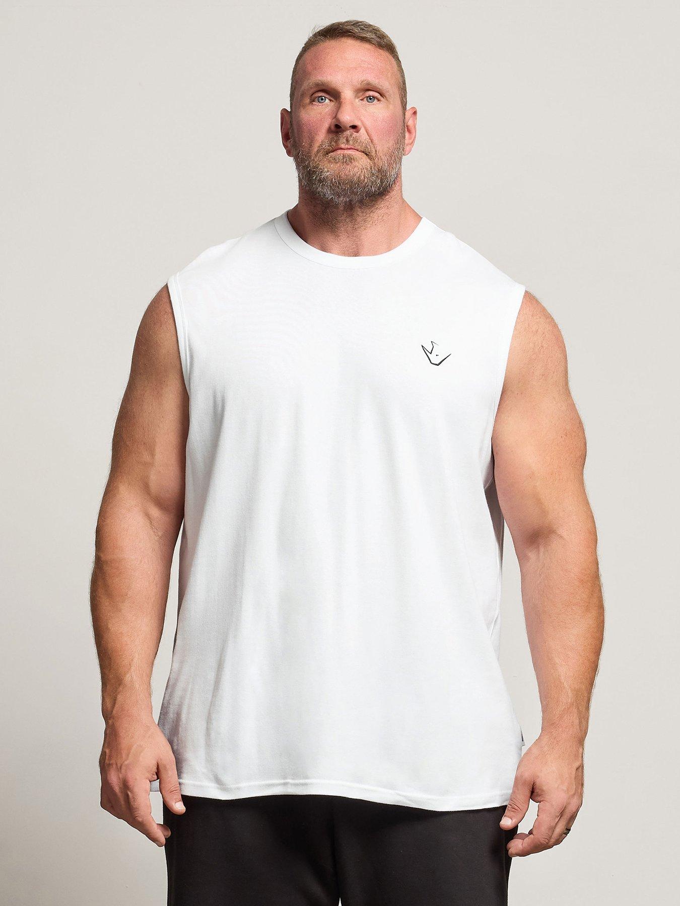 BadRhino Ironrhino Rest Day Vest, White, Size 5-6Xl, Men