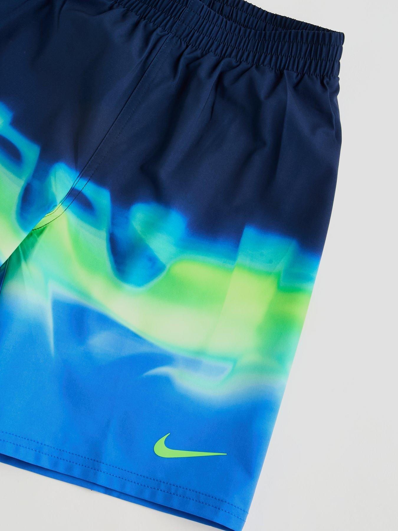 Image 4 of 4 of Nike Boys 4inch Volley Swim Shorts - Blue