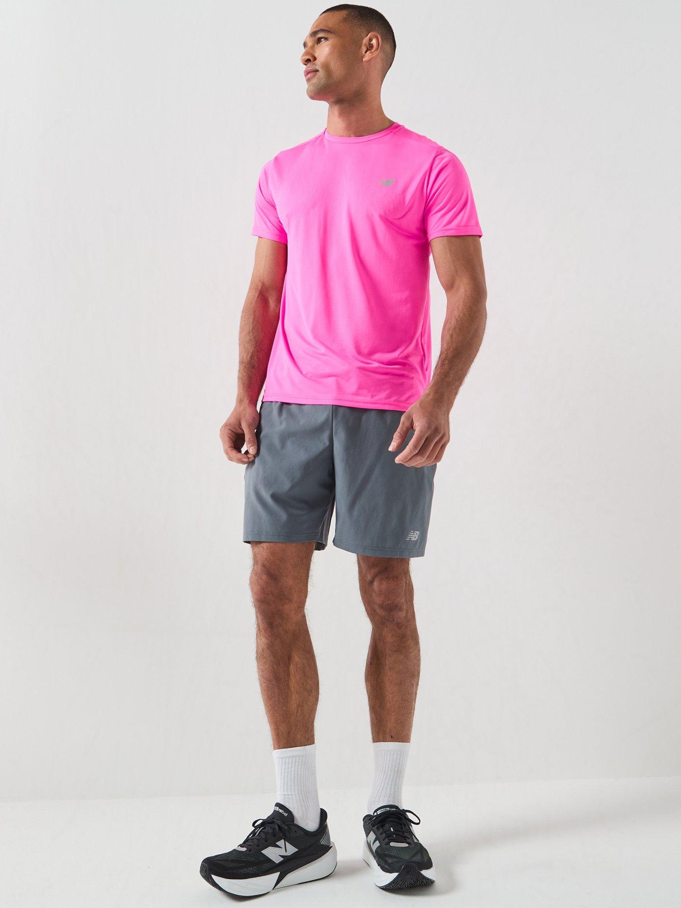 Image 3 of 5 of New Balance Mens Running Sport Essentials T-Shirt - Pink