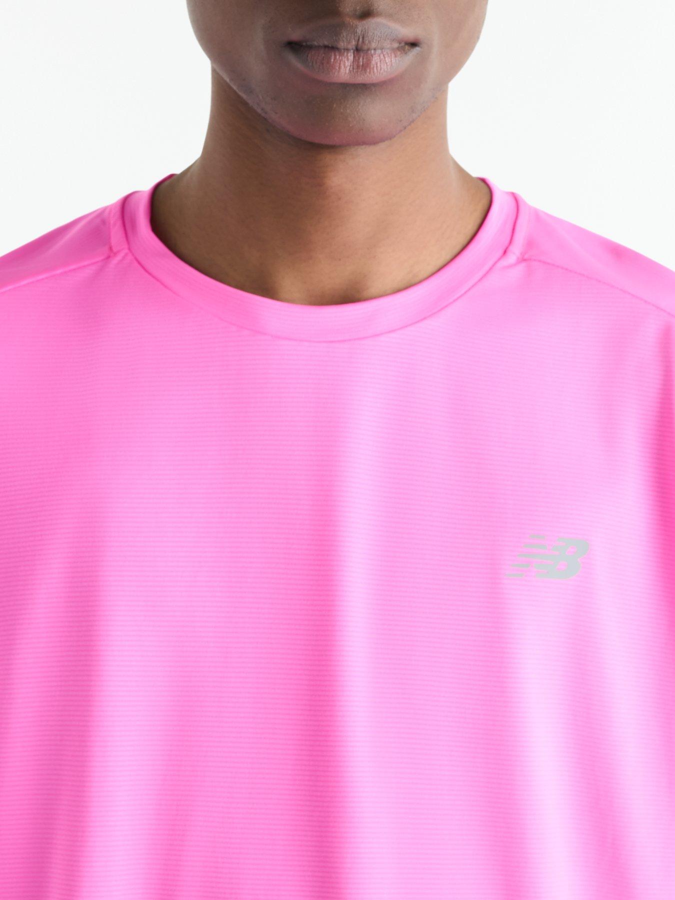 Image 3 of 4 of New Balance Mens Running Sport Essentials T-Shirt - Pink