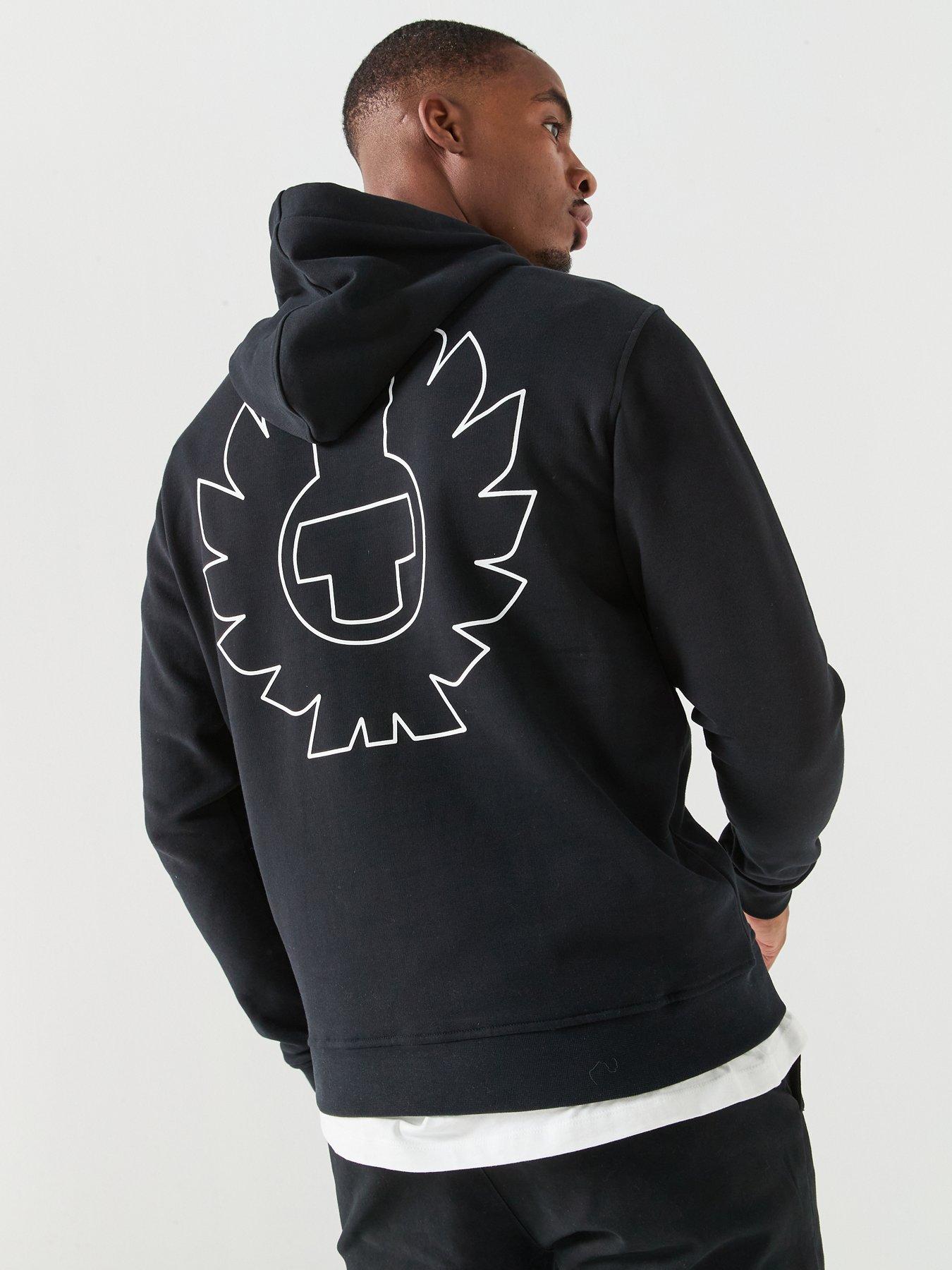 Image 2 of 4 of Belstaff Belstaff Border Large Back Logo Hoodie - Black