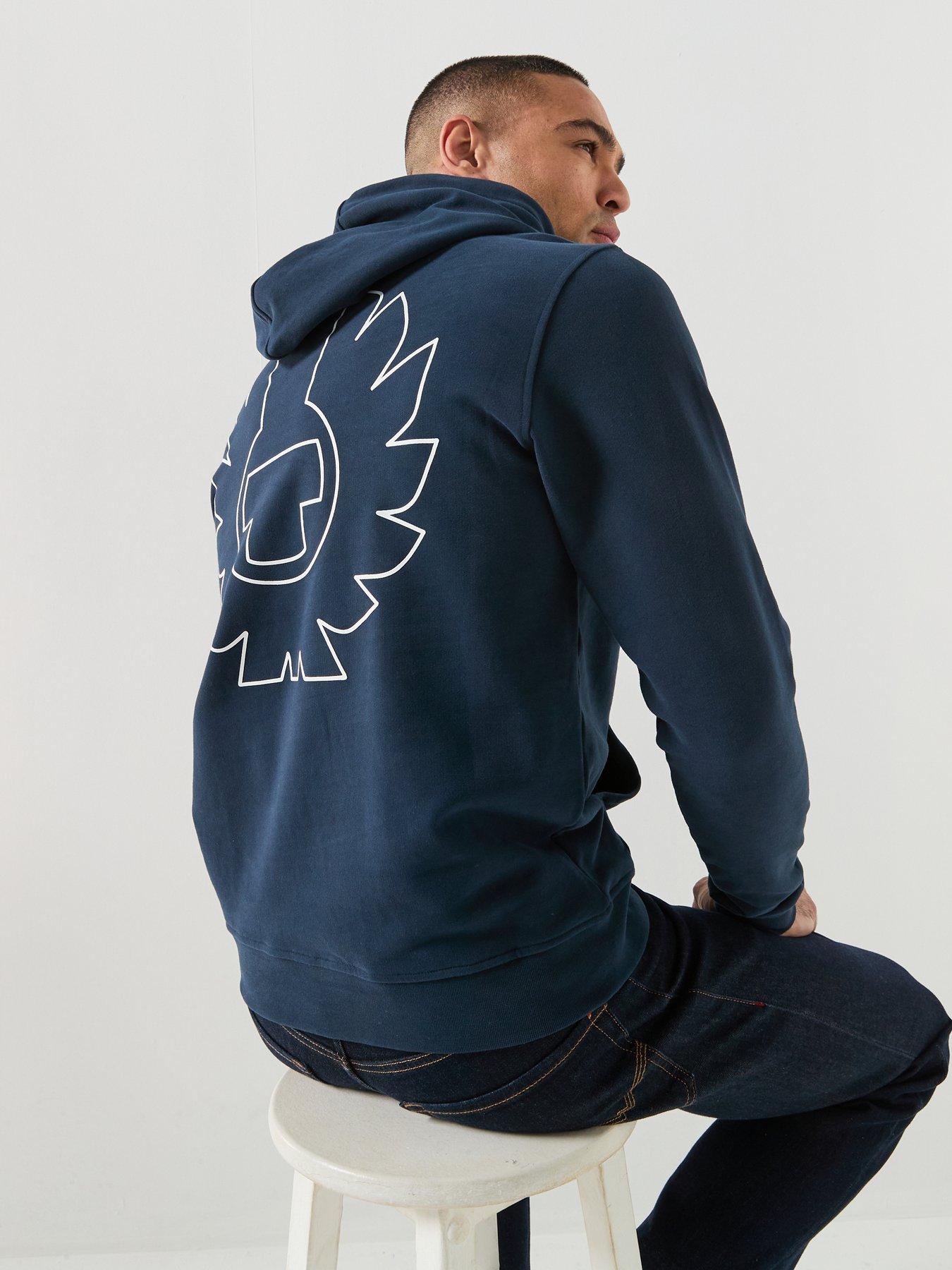 Image 6 of 6 of Belstaff Border Large Back Logo Hoodie - Navy