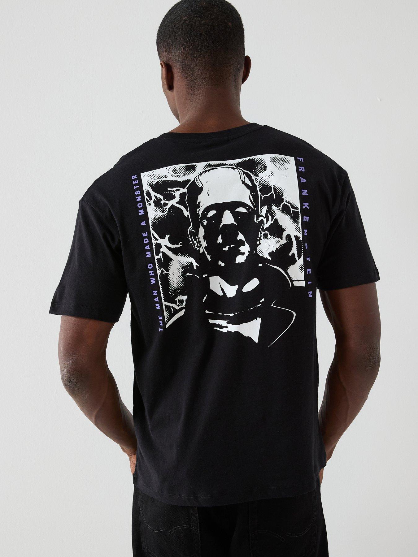 Jack & Jones Frankenstein Short Sleeve Crew Neck T-Shirt - Black