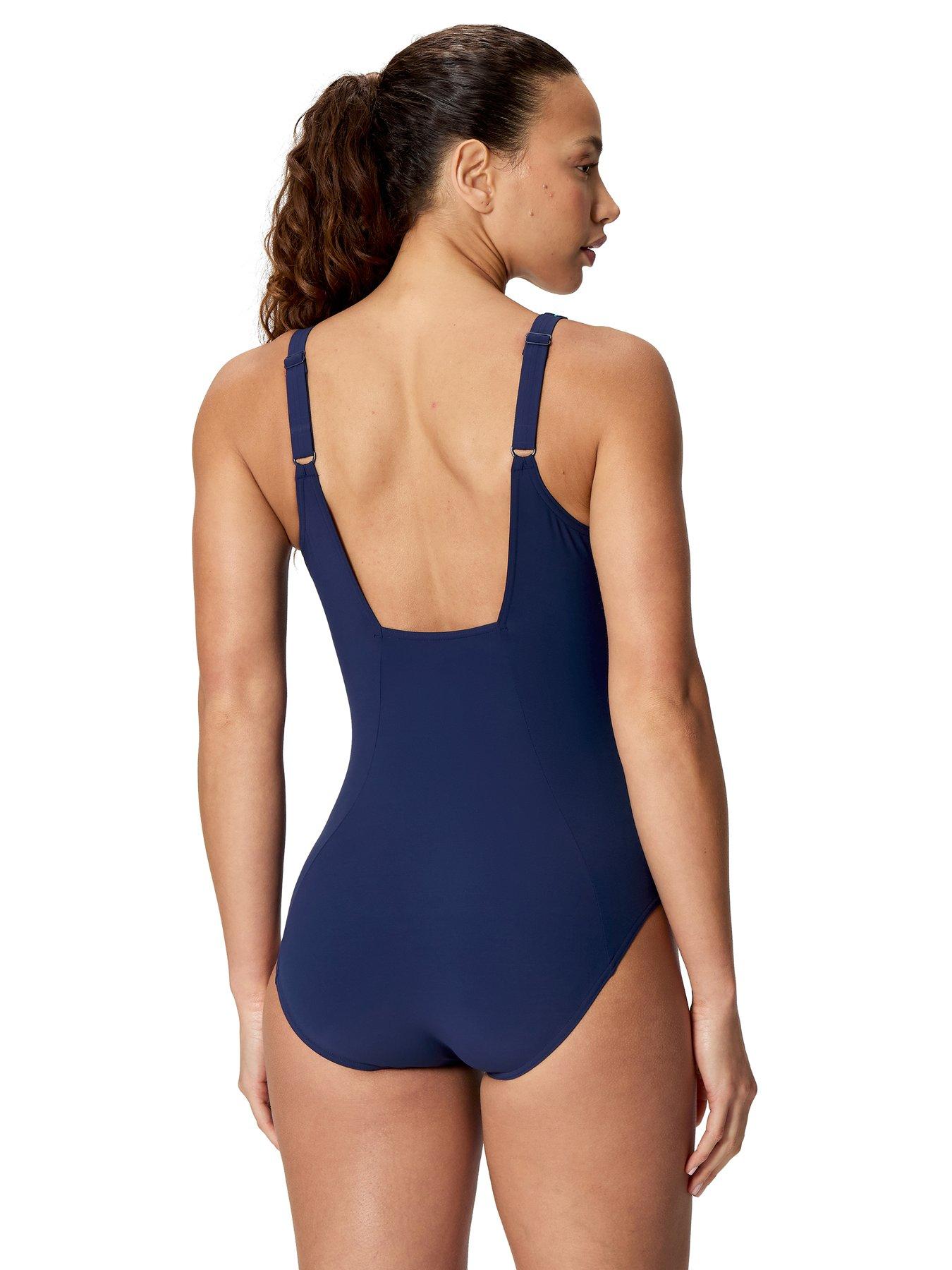 Image 2 of 4 of Speedo Womens Solid Contour Eclipse One Piece - Blue