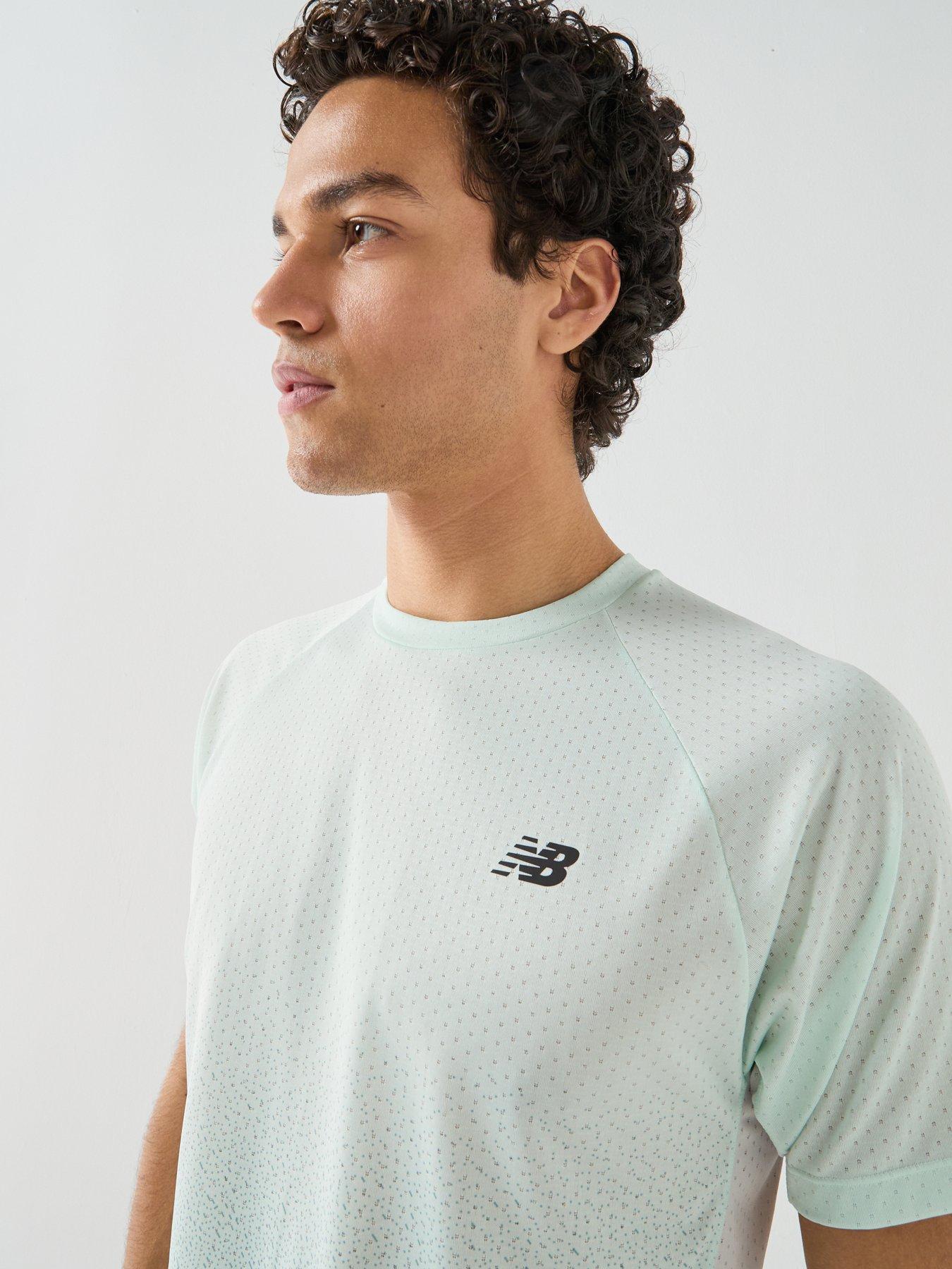 Image 4 of 6 of New Balance Mens Running Viz-Tech T-Shirt - Green