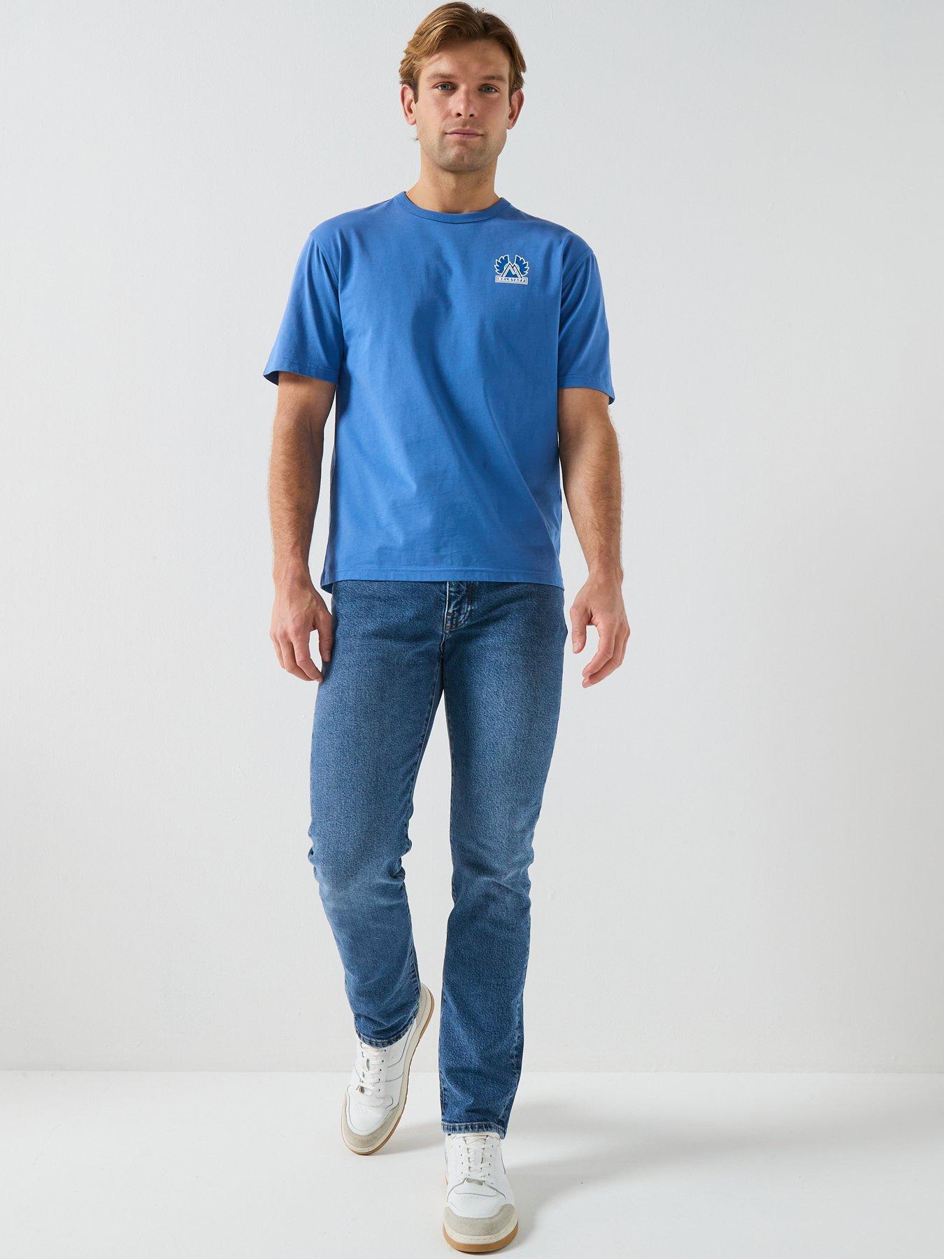 Image 3 of 5 of Belstaff Expedition Mountain Logo Back Print T-Shirt - Dark Blue