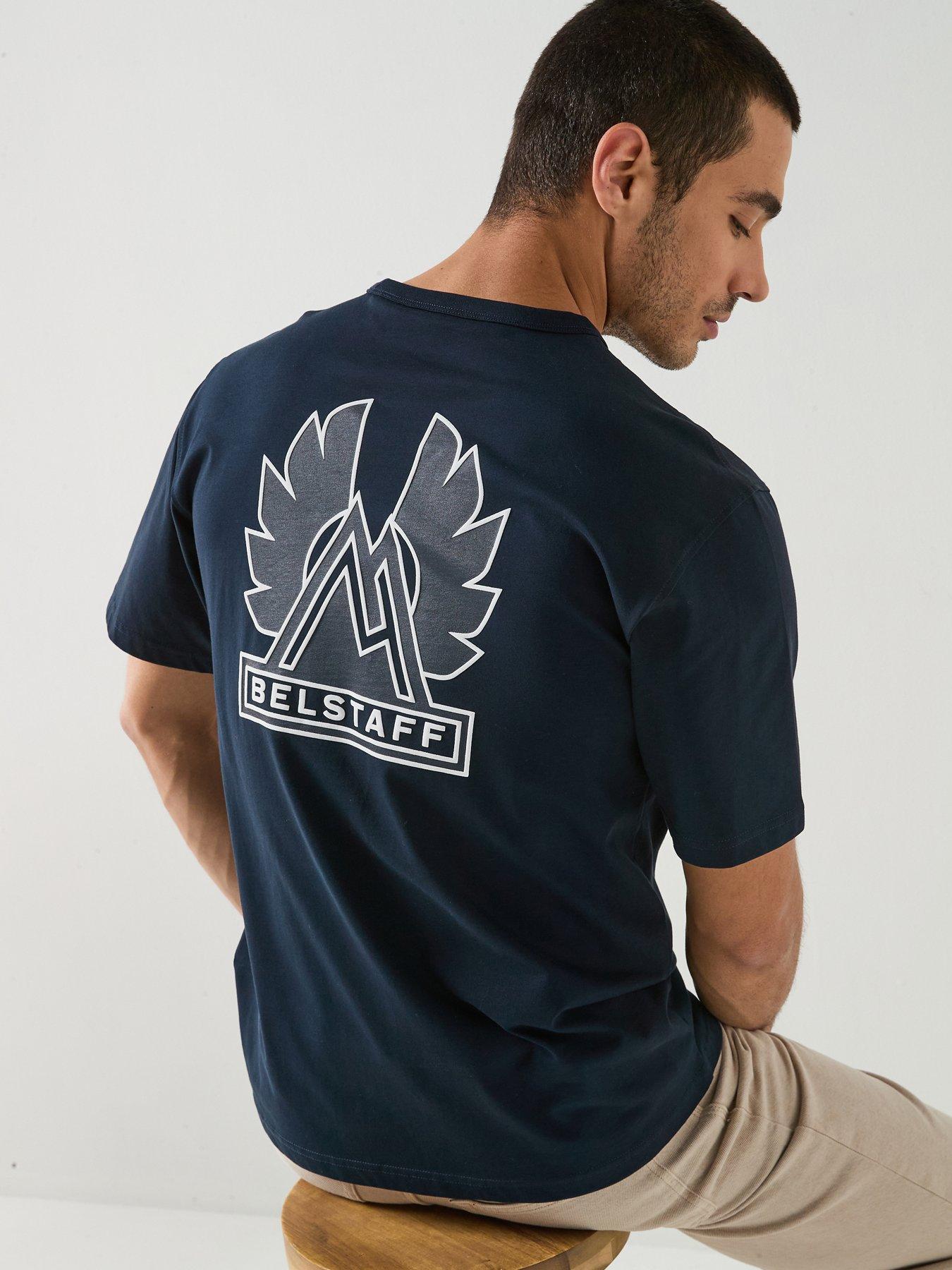 Belstaff Expedition Mountain Logo Back Print T-Shirt - Navy