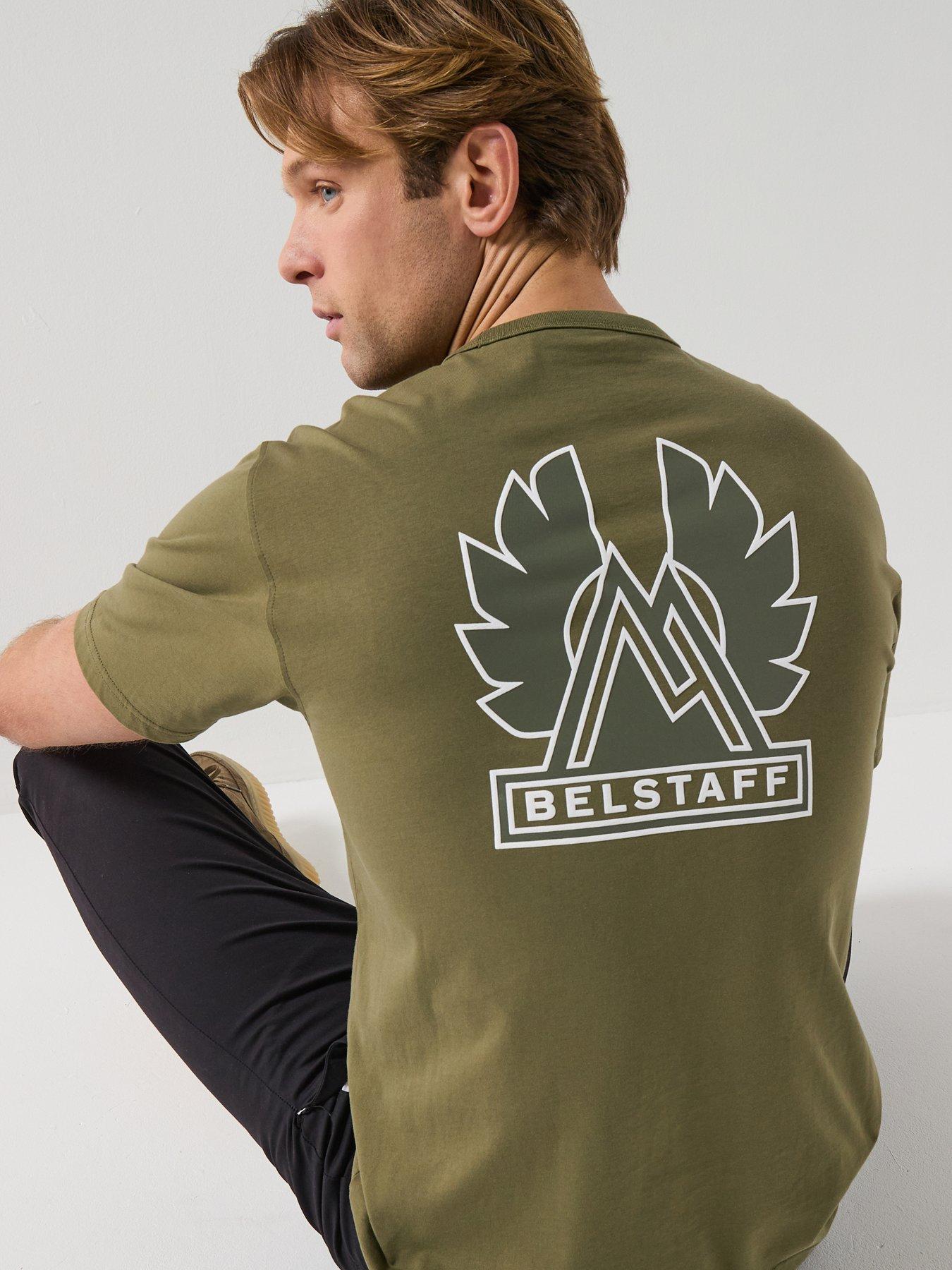 Belstaff Expedition Mountain Logo Back Print T-Shirt - Khaki