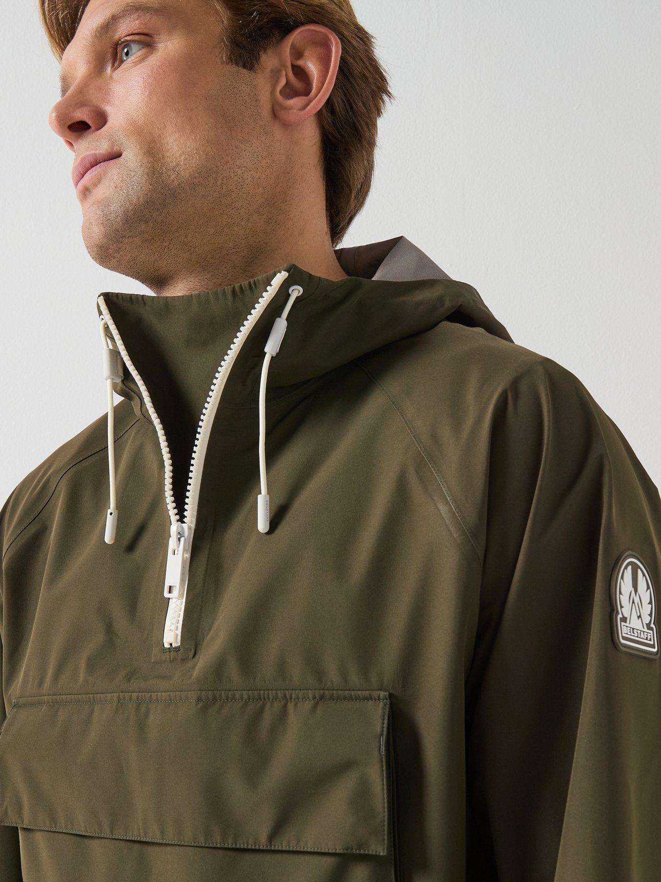 Image 6 of 6 of Belstaff Expedition Eiger Smock Lightweight Pullover Jacket - Dark Khaki