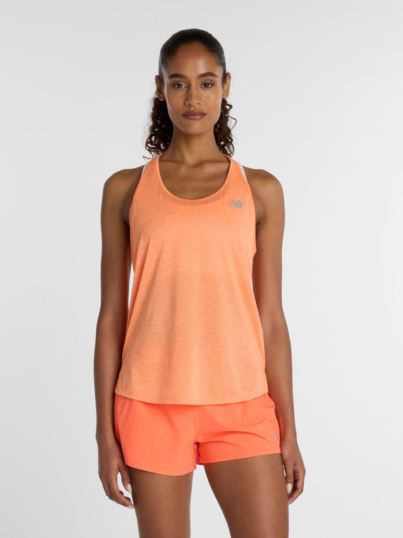 New Balance Womens Running Athletics Tank - Orange