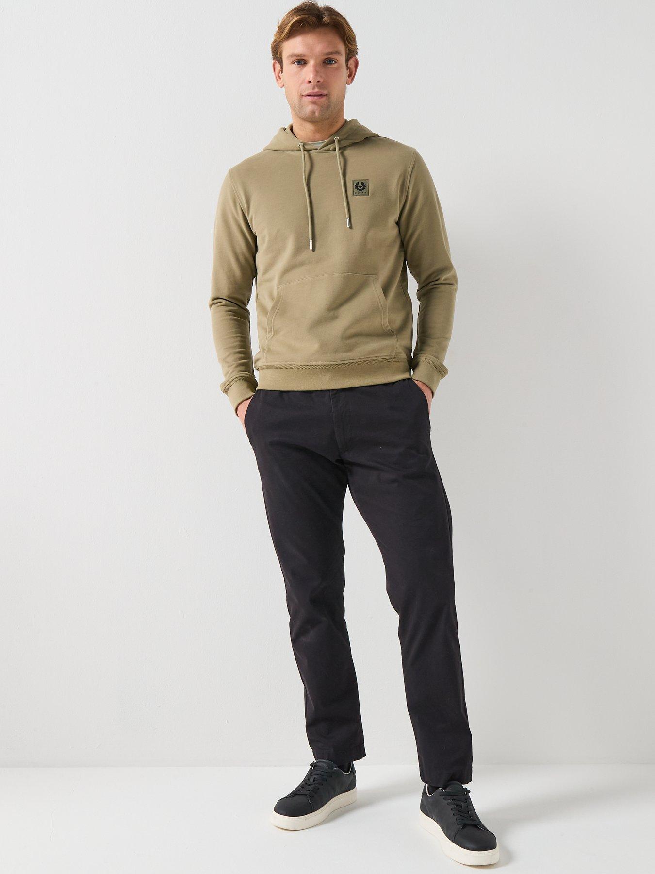 Image 3 of 5 of Belstaff Left Chest Patch Logo Regular Fit Hoodie - Light Khaki