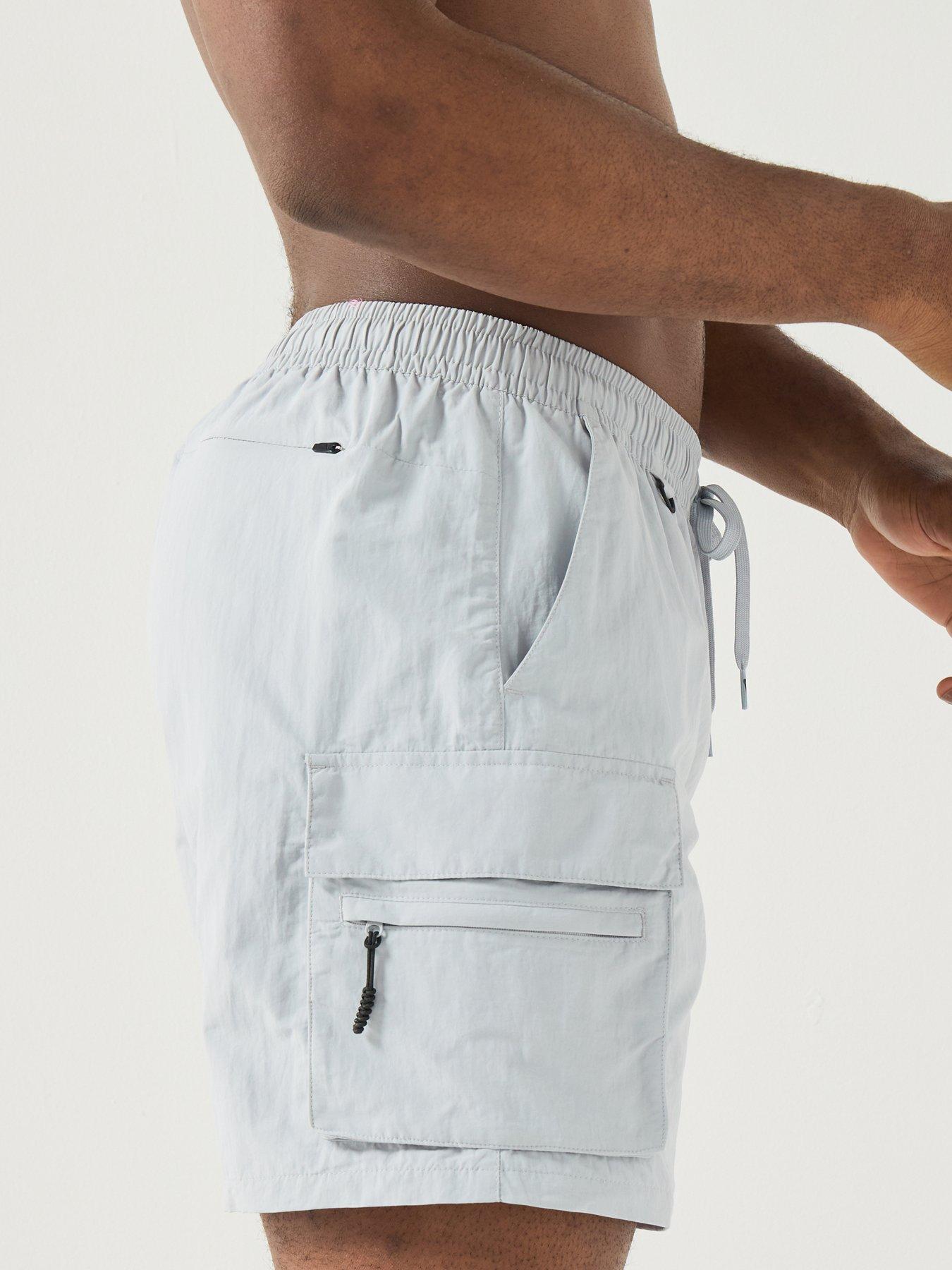 Image 4 of 6 of Nike Mens 7Inch Full Lined Cargo Swim Short - Grey