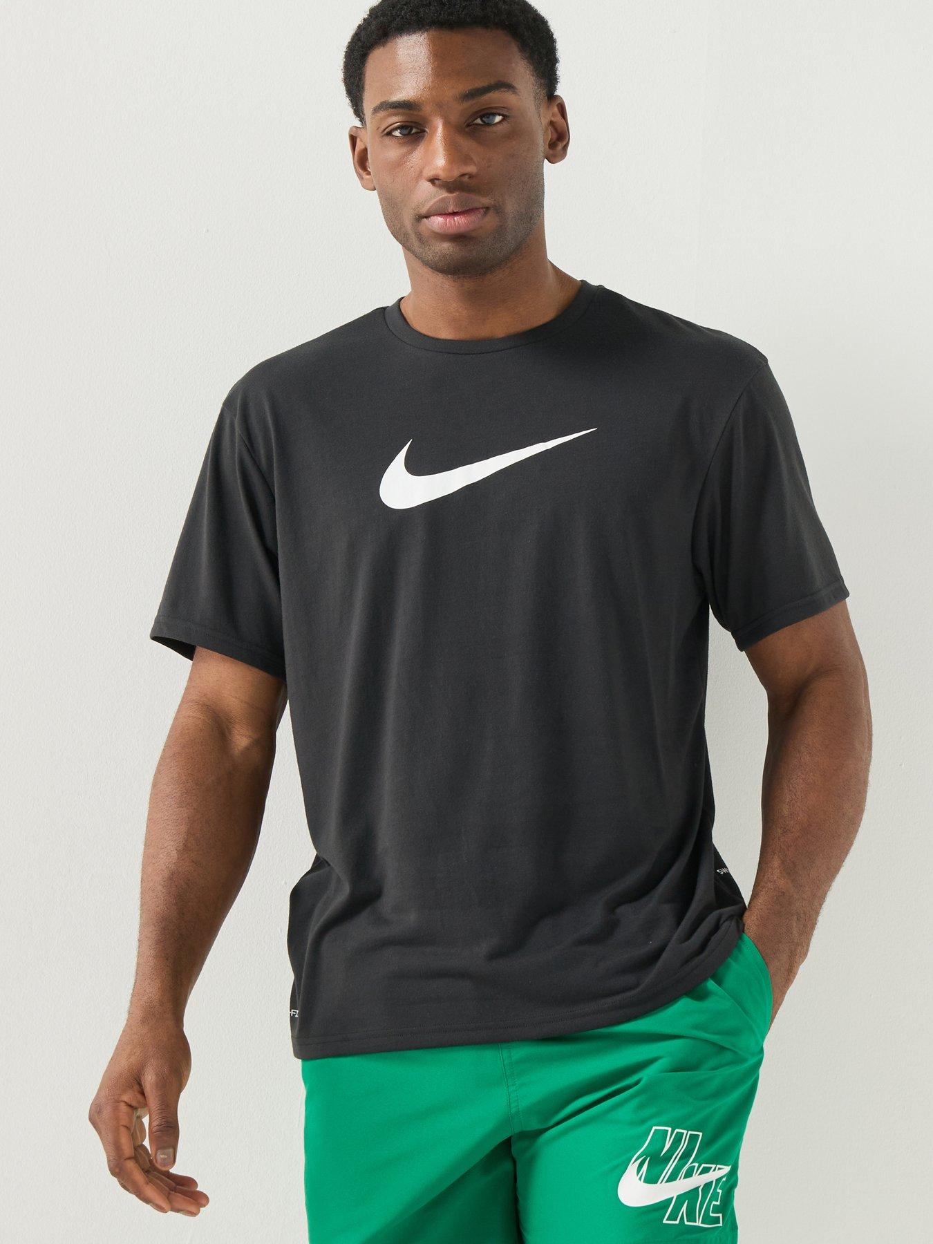 Image 1 of 6 of Nike Mens Short Sleeve Hydroguard T Shirt - Black