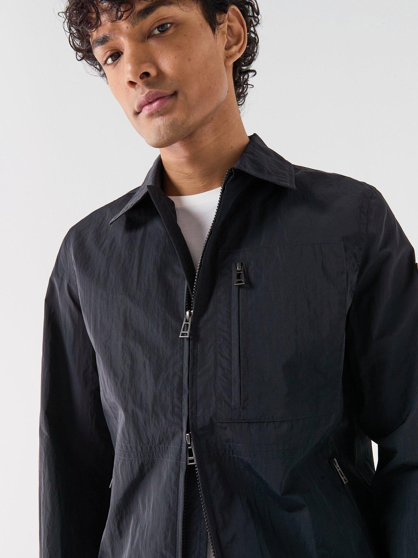 Image 5 of 6 of Belstaff Belstaff Grid Nylon Overshirt - Black