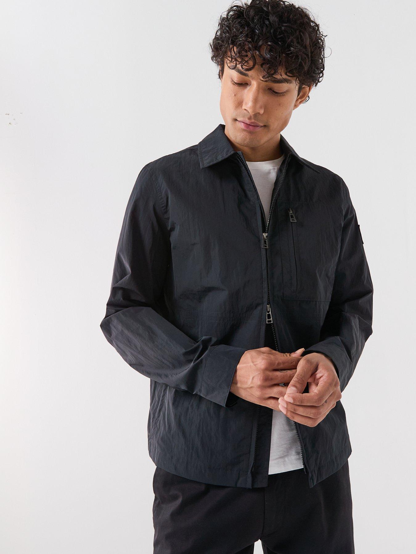 Image 6 of 6 of Belstaff Belstaff Grid Nylon Overshirt - Black