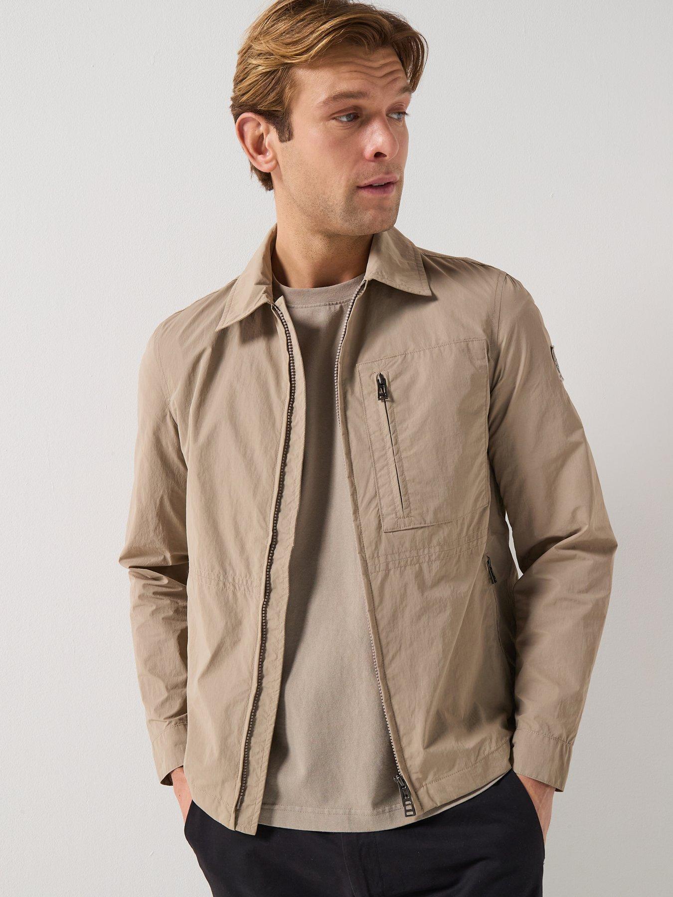 Belstaff Grid Nylon Overshirt - Dark Beige