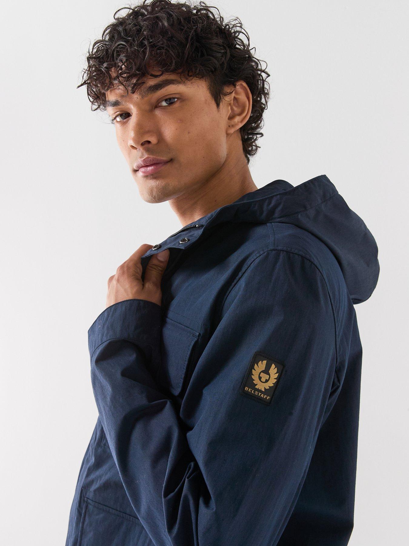 Image 4 of 5 of Belstaff Belstaff Cargo 4 Pocket Hooded Cotton Jacket - Navy