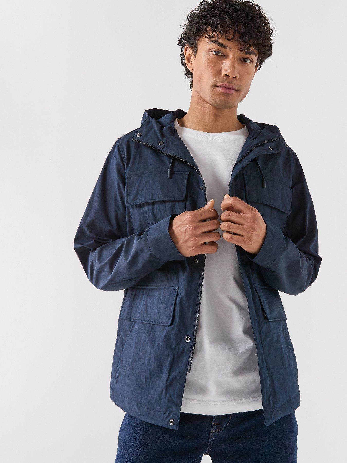 Image 5 of 5 of Belstaff Belstaff Cargo 4 Pocket Hooded Cotton Jacket - Navy