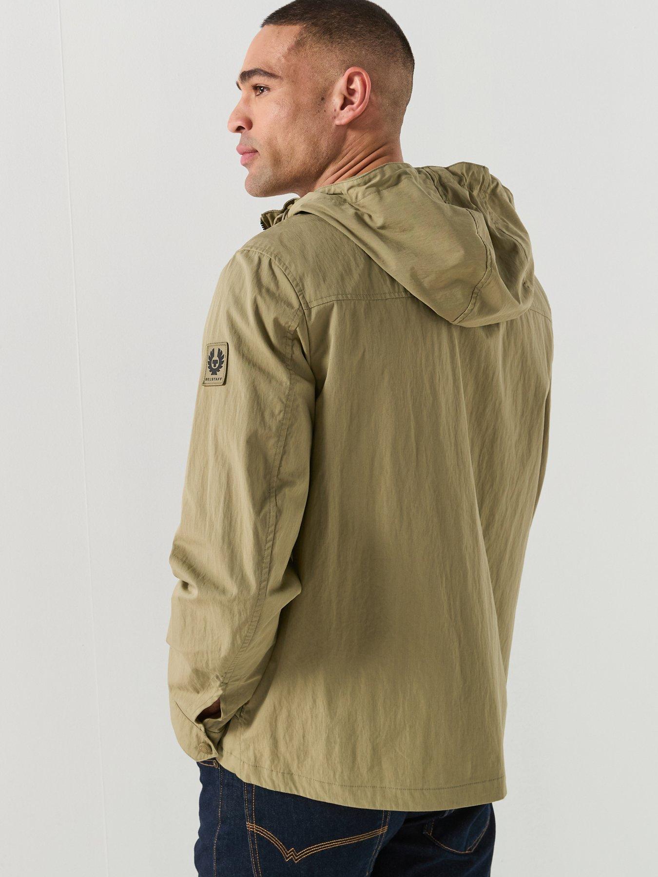 Image 2 of 6 of Belstaff Container Hooded Cotton Overshirt - Light Khaki