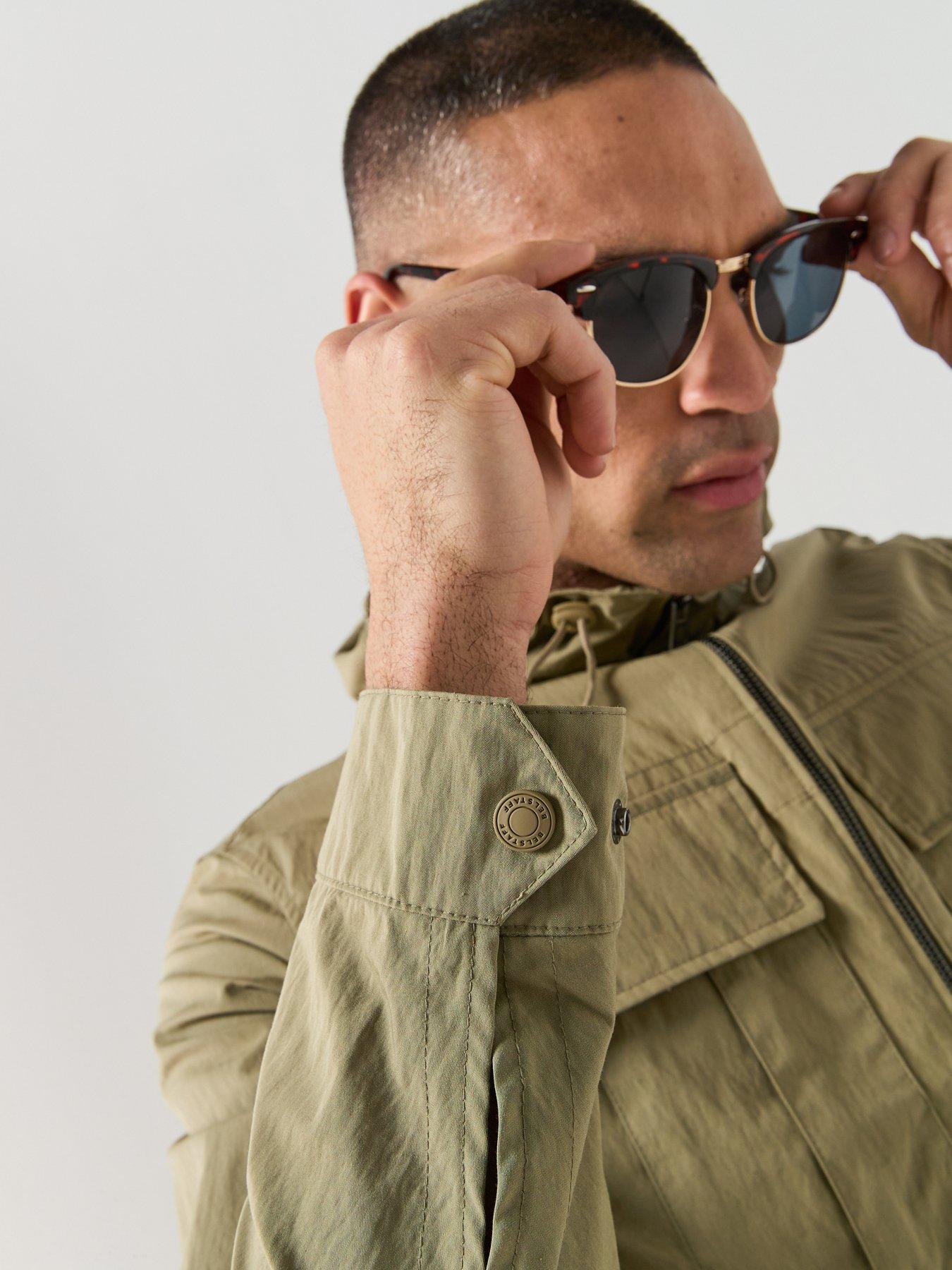 Image 6 of 6 of Belstaff Container Hooded Cotton Overshirt - Light Khaki